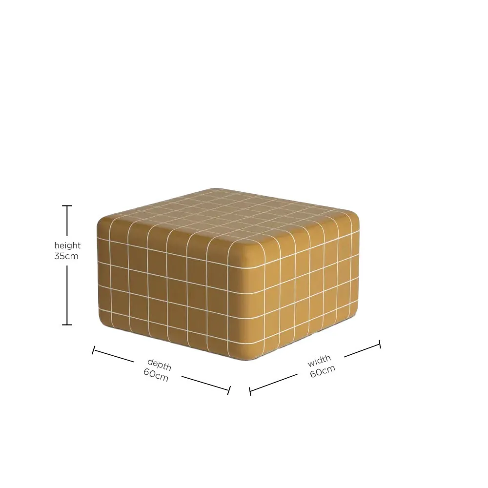 Rico Tiled Square Coffee Table - Yellow