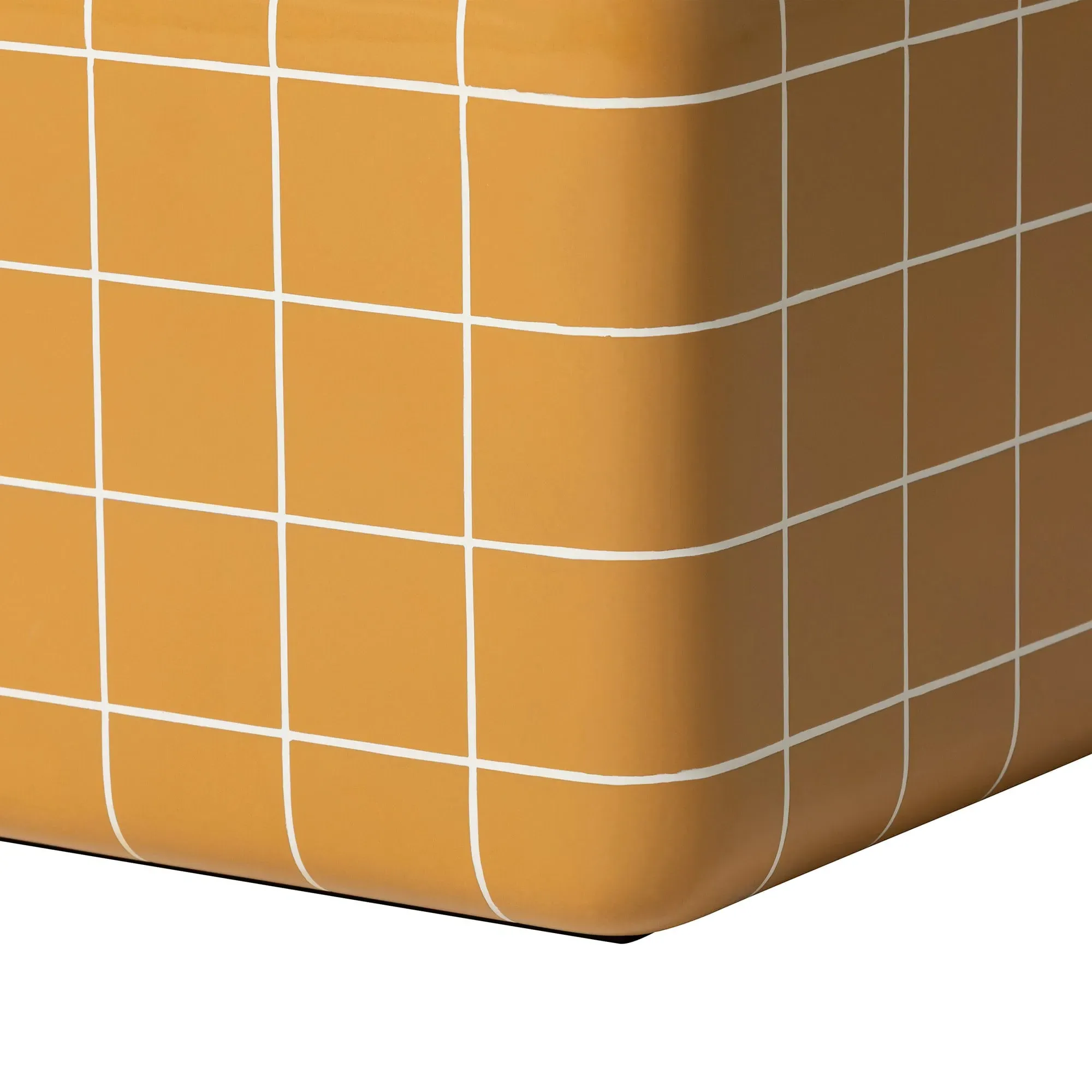 Rico Tiled Square Coffee Table - Yellow