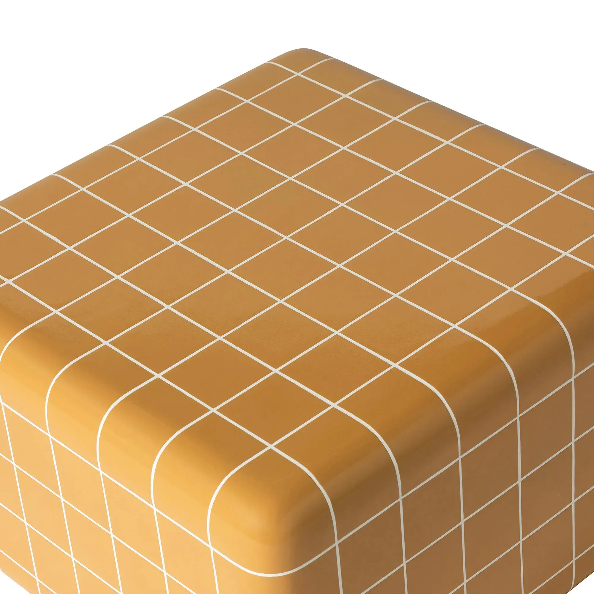 Rico Tiled Square Coffee Table - Yellow