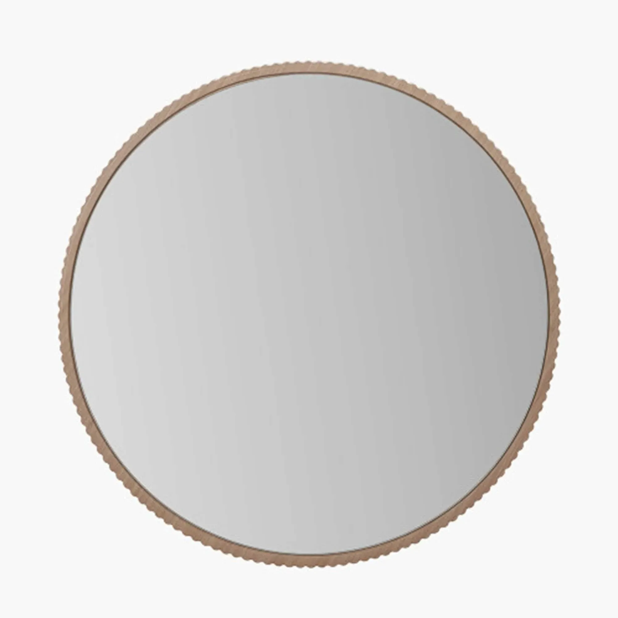 Ridged Mirror - Neutral, Wood