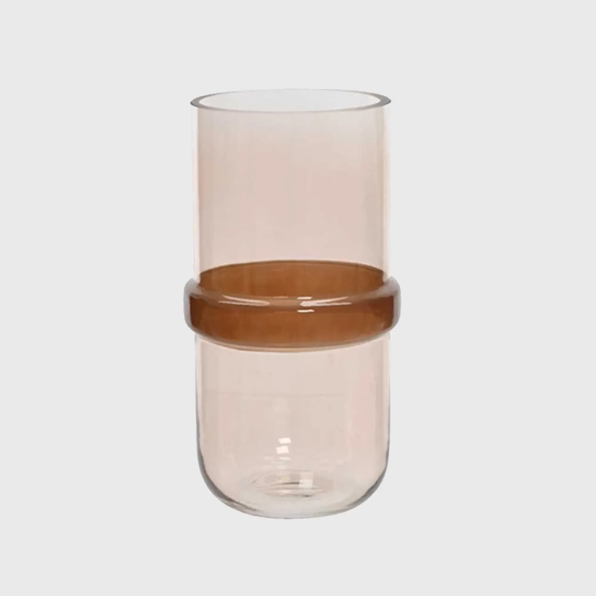 Ring Glass Vase - Brown