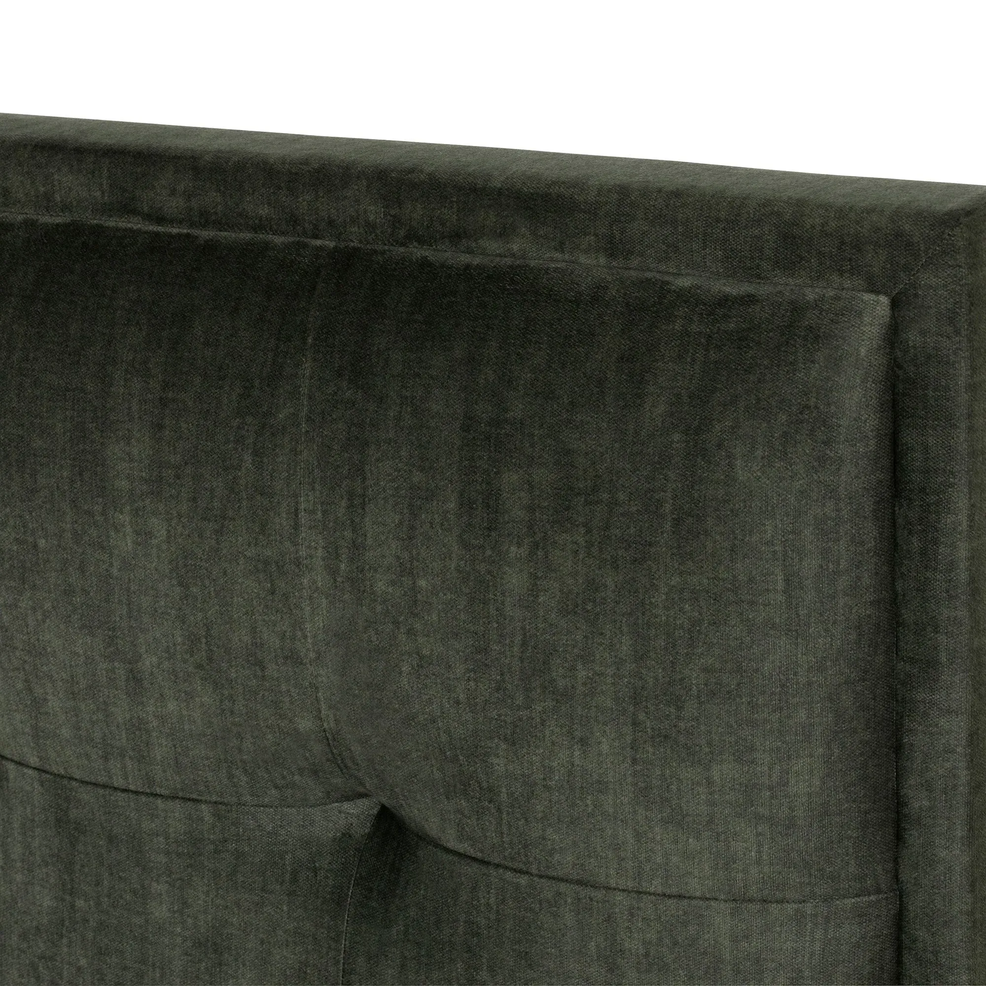 Ripley King Ottoman Bed with Square Headboard - Green