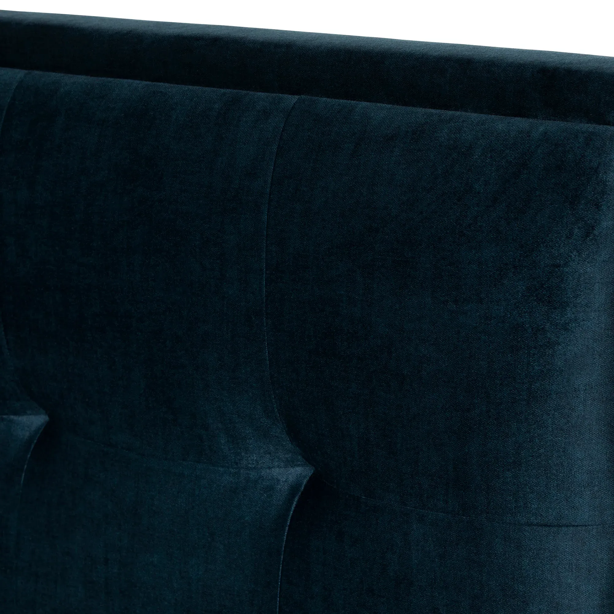 Ripley Super King Ottoman Bed with Square Headboard - Blue