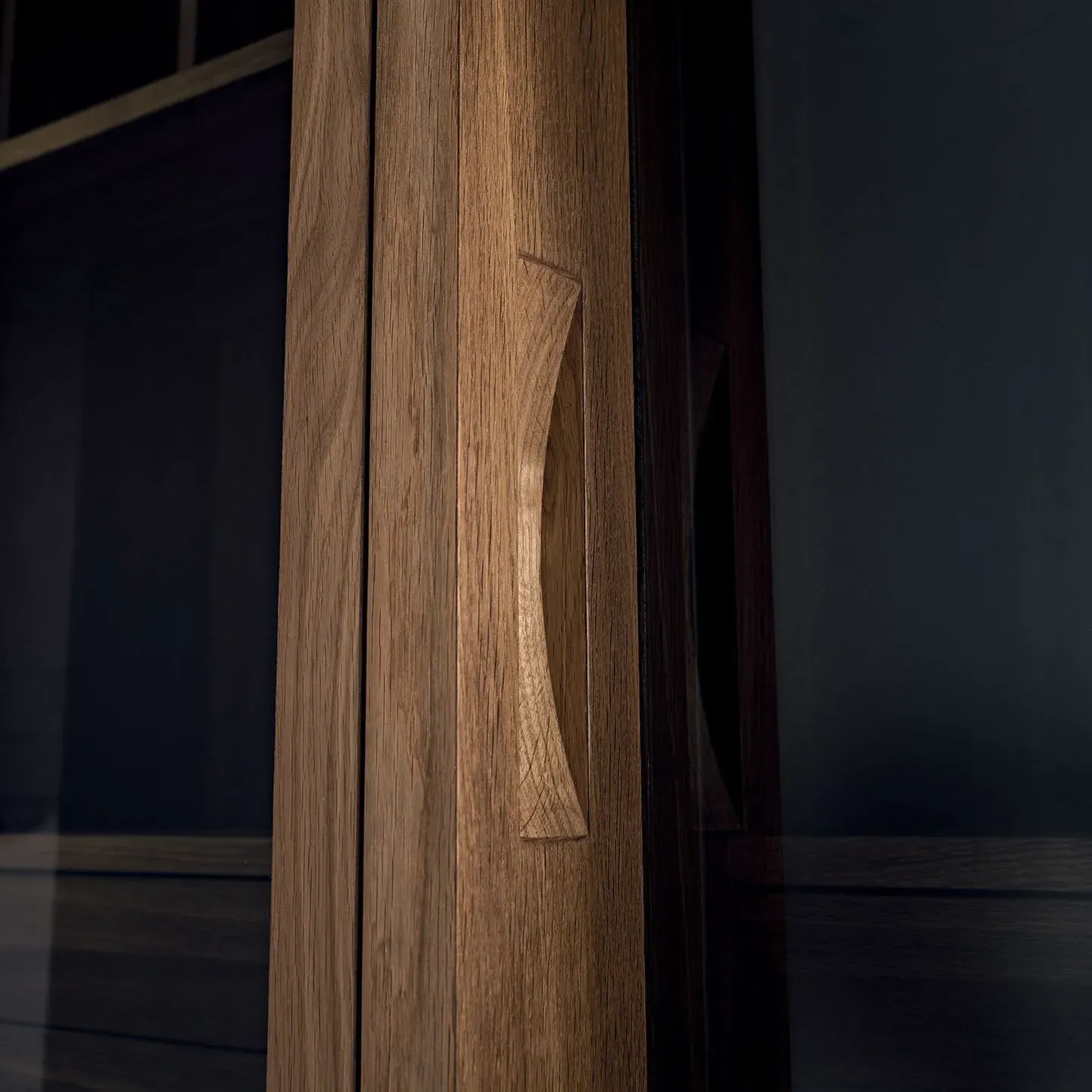 RIVA Cambusa Glass Wine Storage Unit - Brown, Walnut