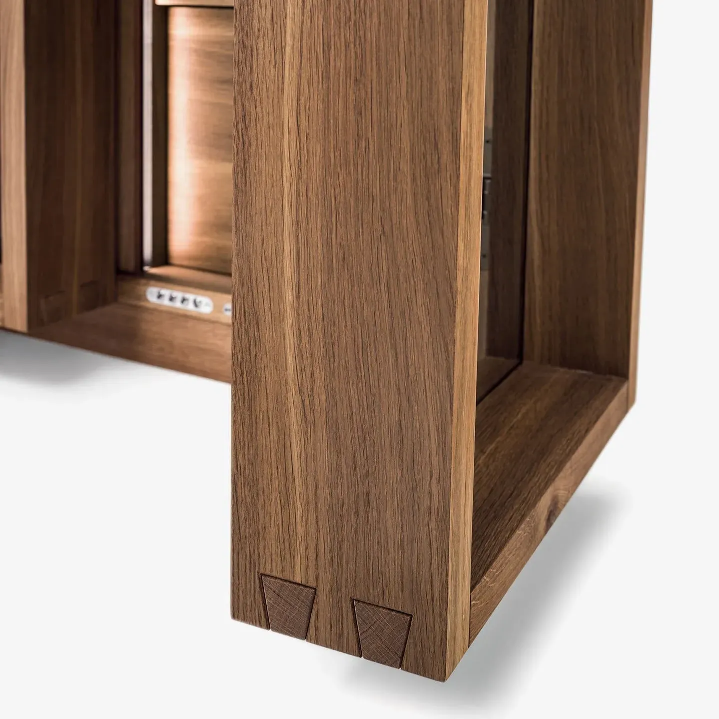 RIVA Cambusa Glass Wine Storage Unit - Brown, Walnut