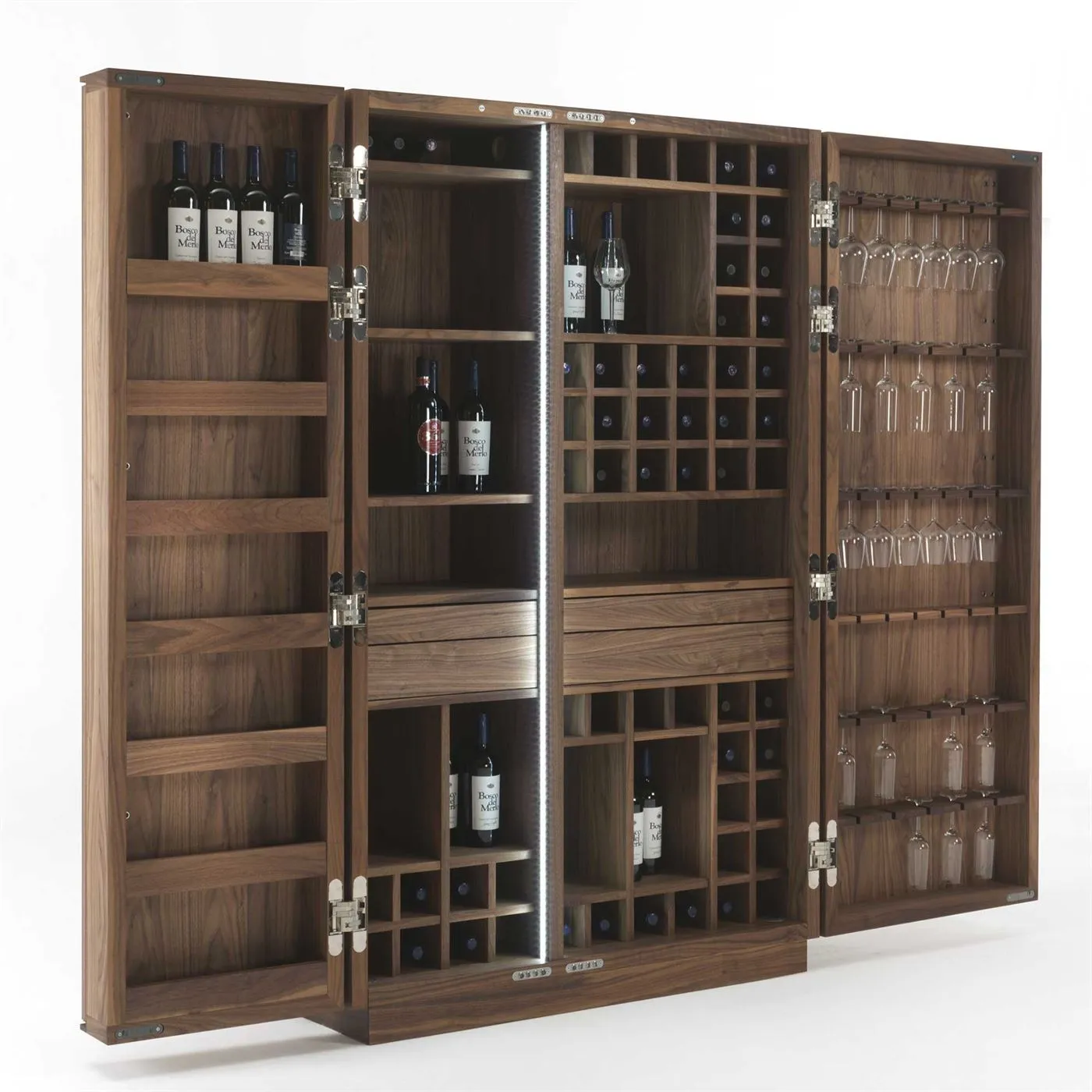 RIVA Cambusa Wine Storage Unit - Brown, Walnut