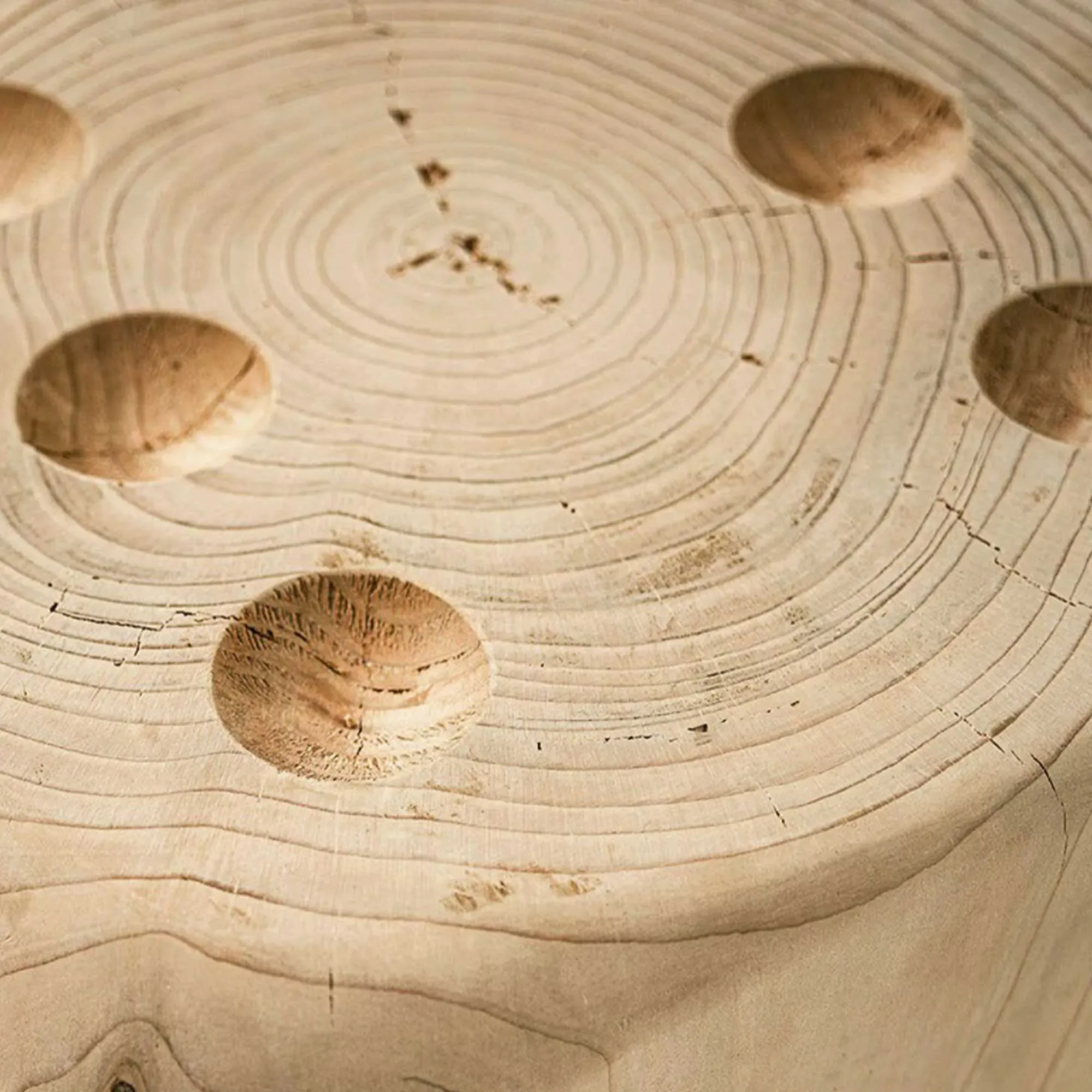 RIVA Dadone Big Stool - Brown, Cedar Wood