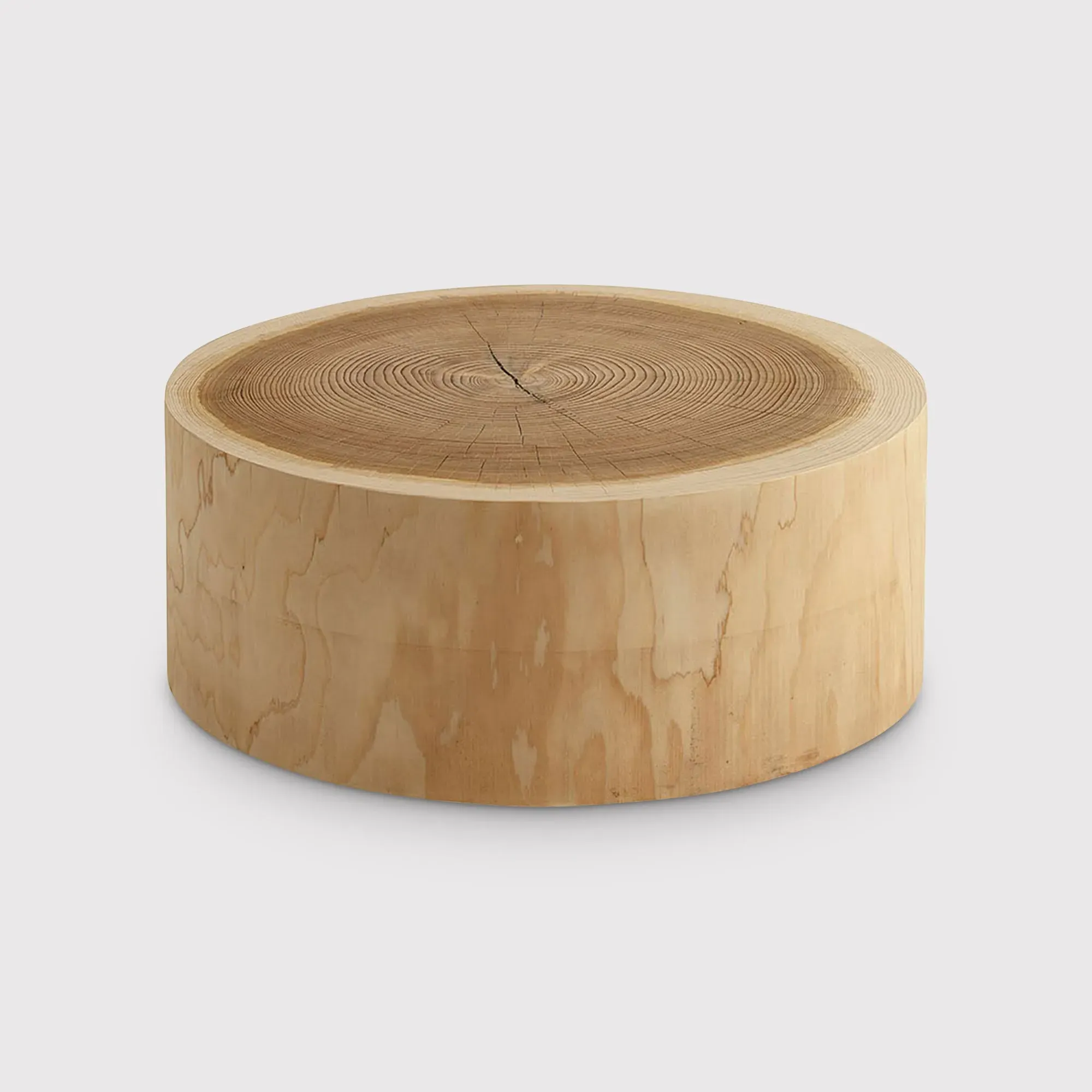 RIVA Eco Round Coffee Table - Brown, Cedar Wood