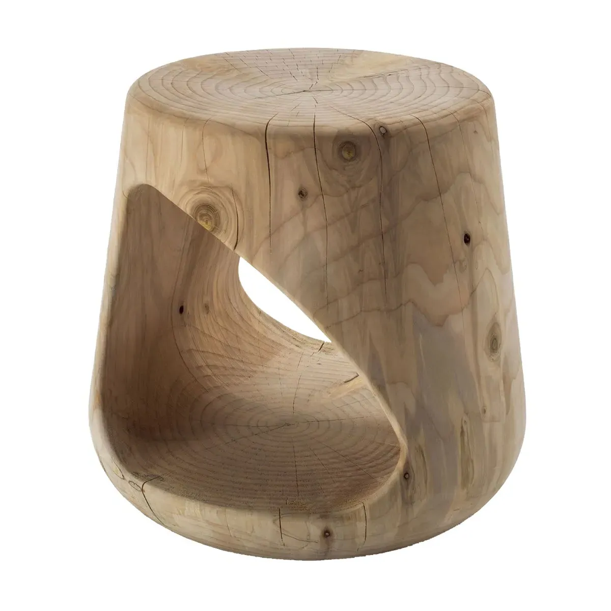 RIVA Geppo Stool - Brown, Cedar Wood