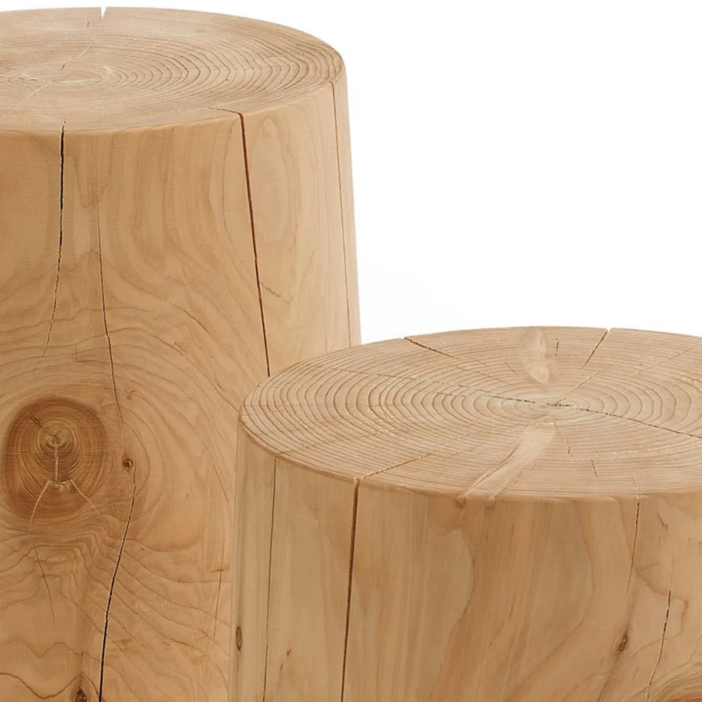 RIVA Legno Vivo Round Small Table - Brown, Cedar Wood