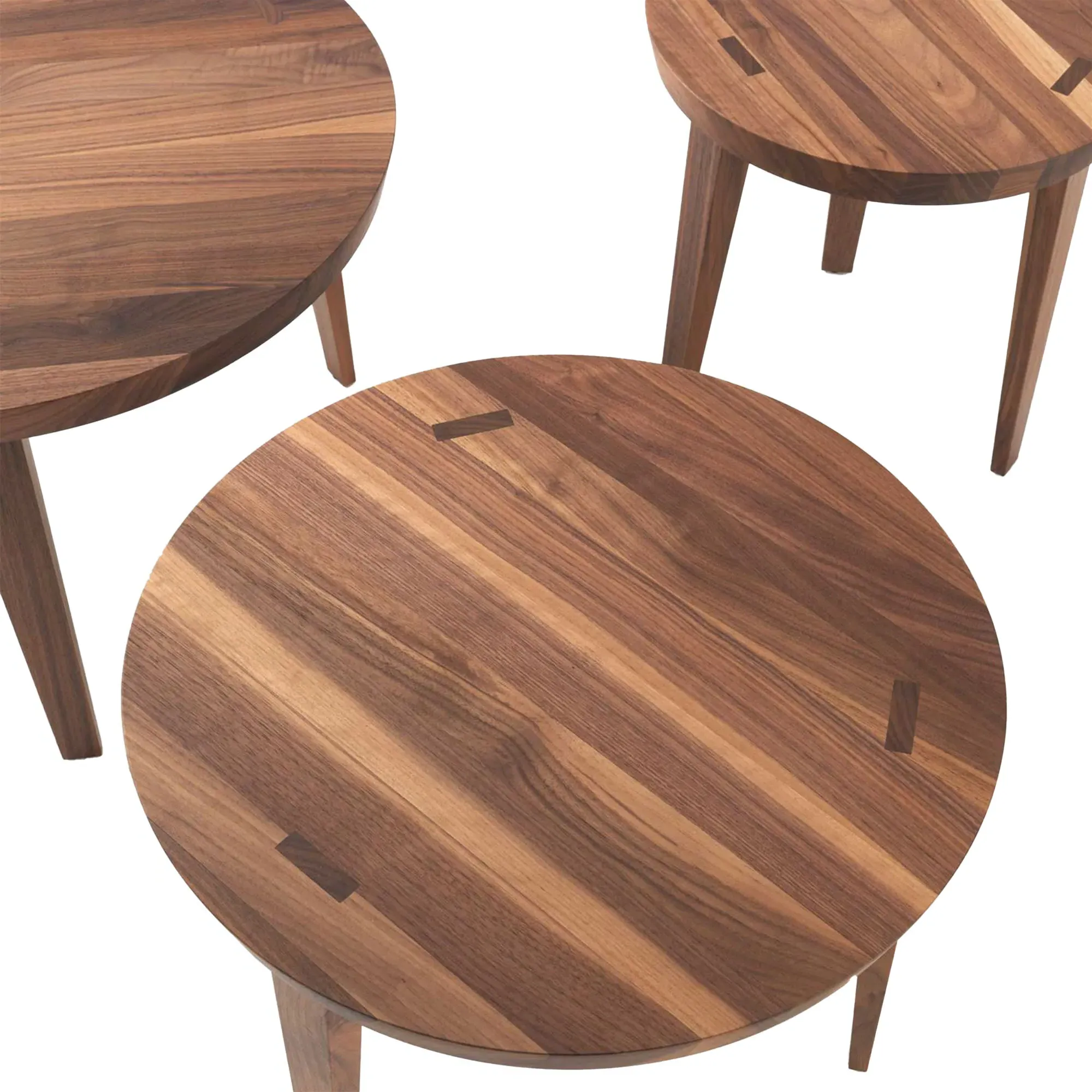 RIVA Tao Round Coffee Table 40cm - Brown, Walnut
