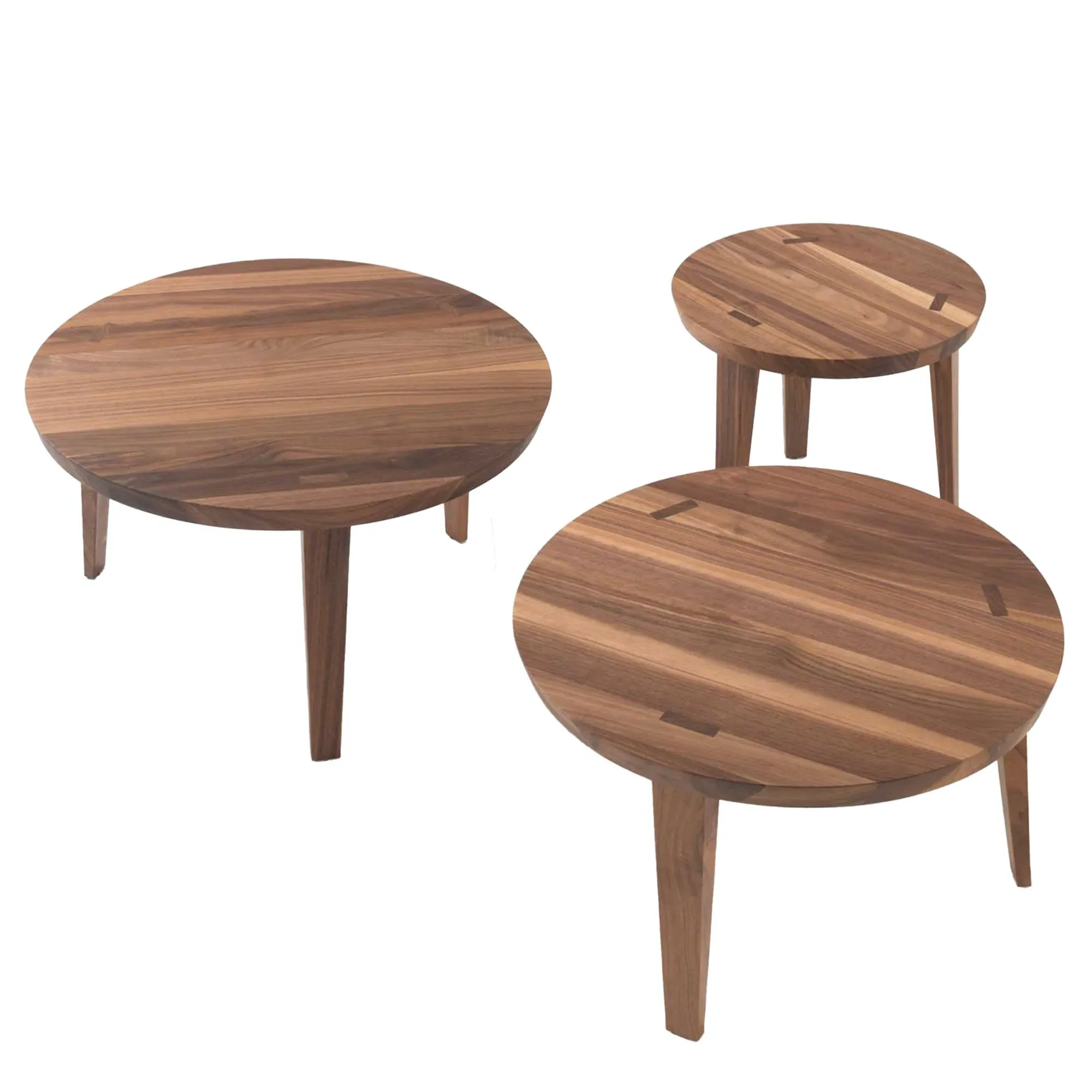 RIVA Tao Round Coffee Table 50cm - Brown, Walnut