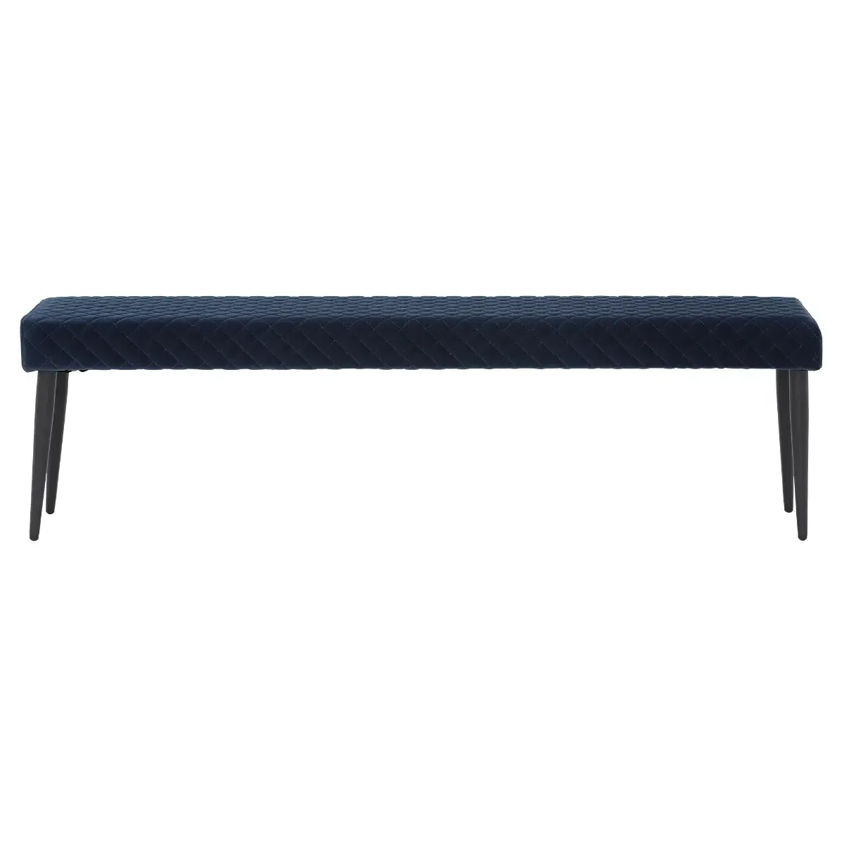 Rivington 160cm Dining Bench - Navy, Velvet