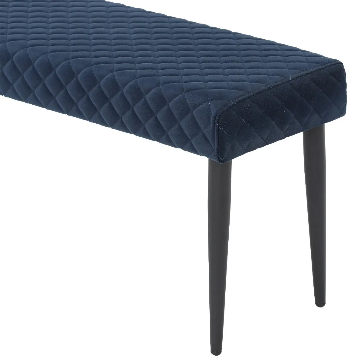 Rivington 160cm Dining Bench - Navy, Velvet