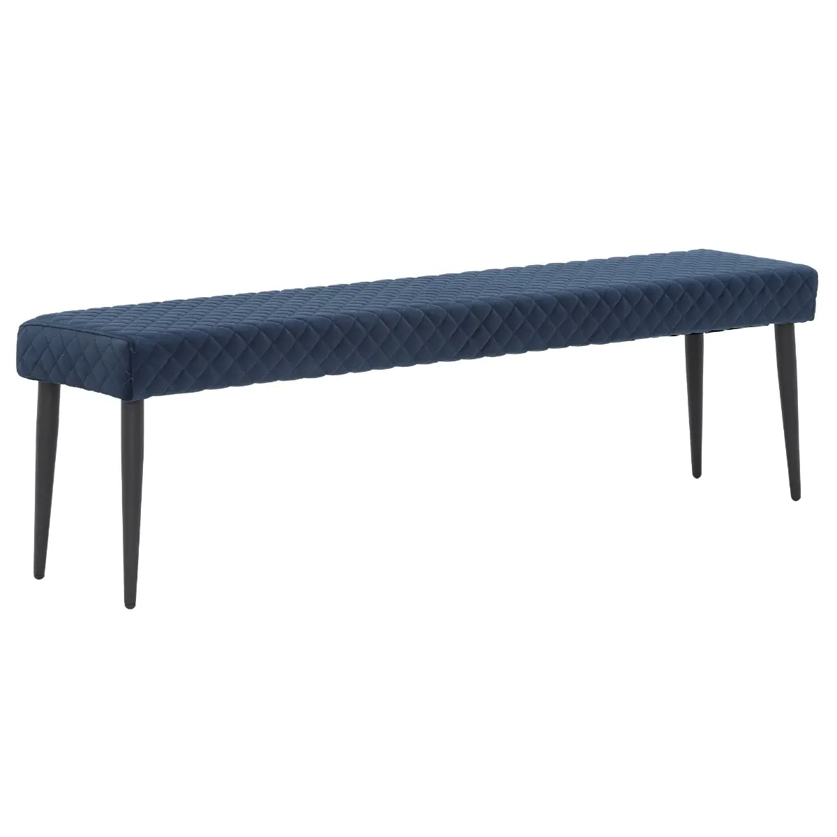 Rivington 160cm Dining Bench - Navy, Velvet
