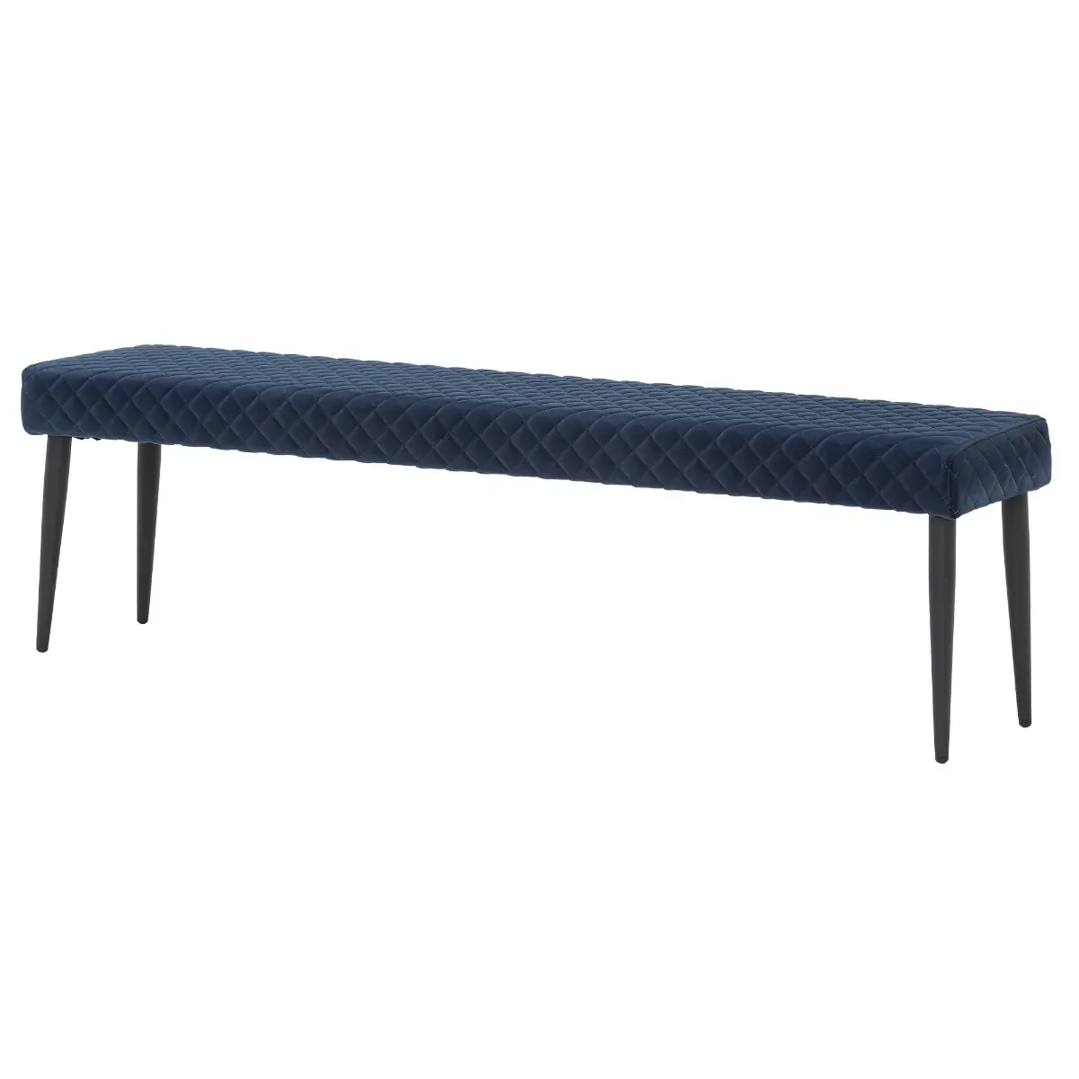Rivington 160cm Dining Bench - Navy, Velvet