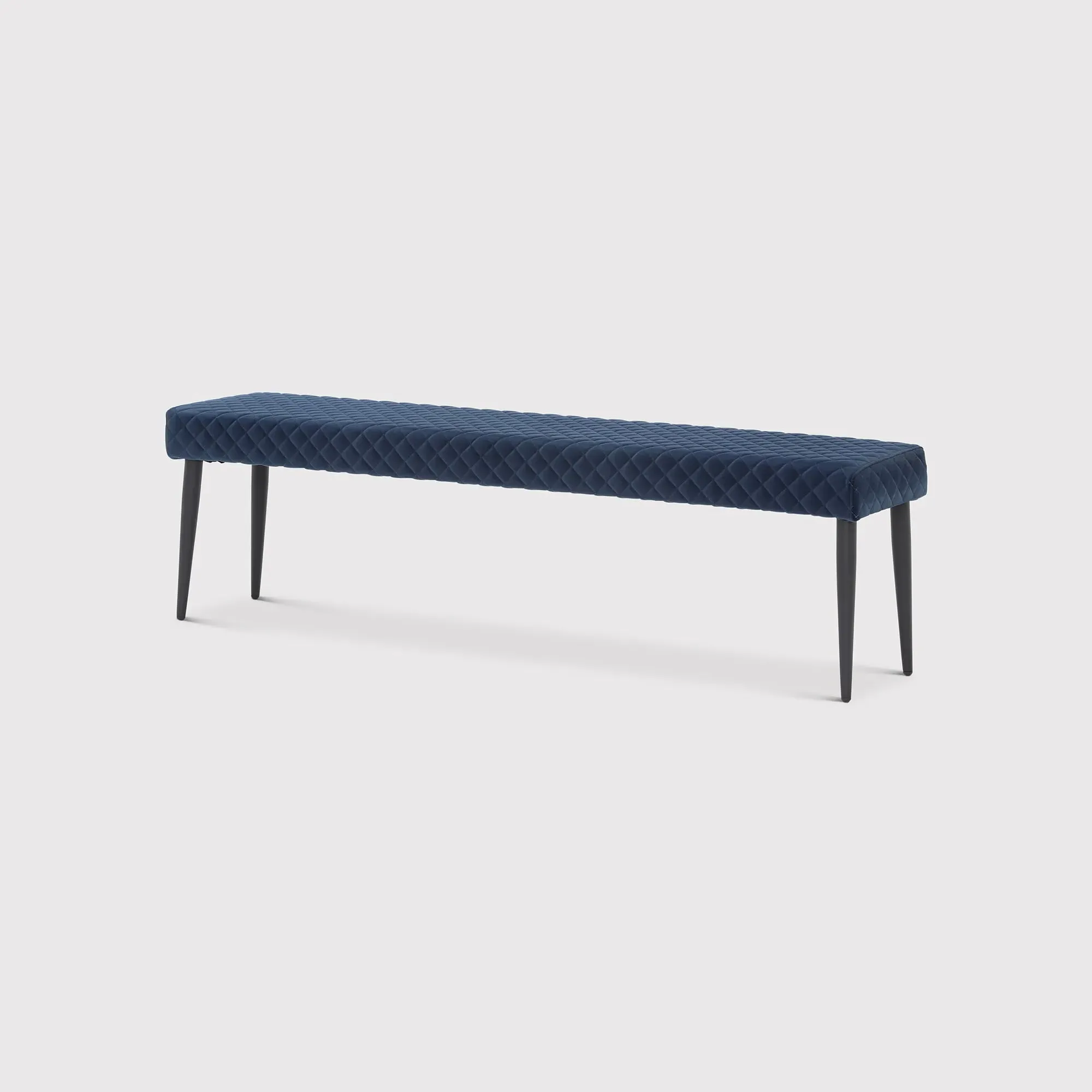 Rivington 160cm Dining Bench - Navy, Velvet image