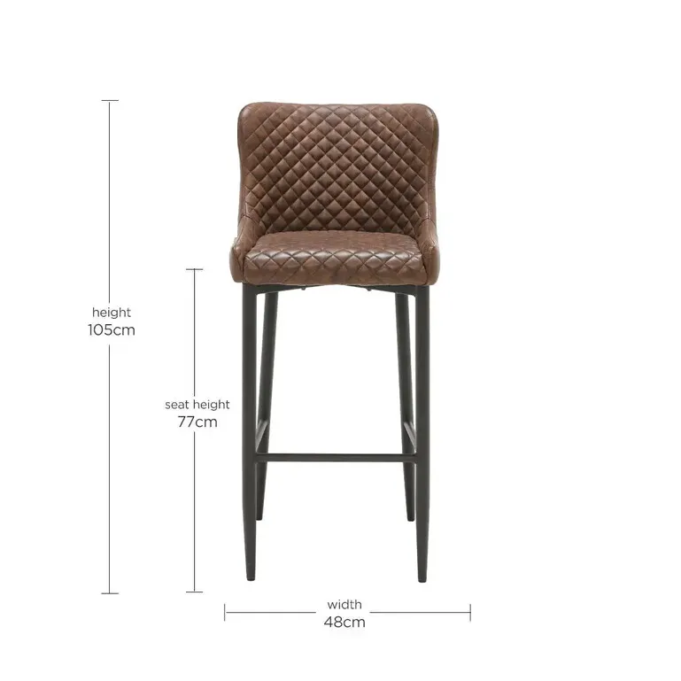 Rivington Barstool - Brown