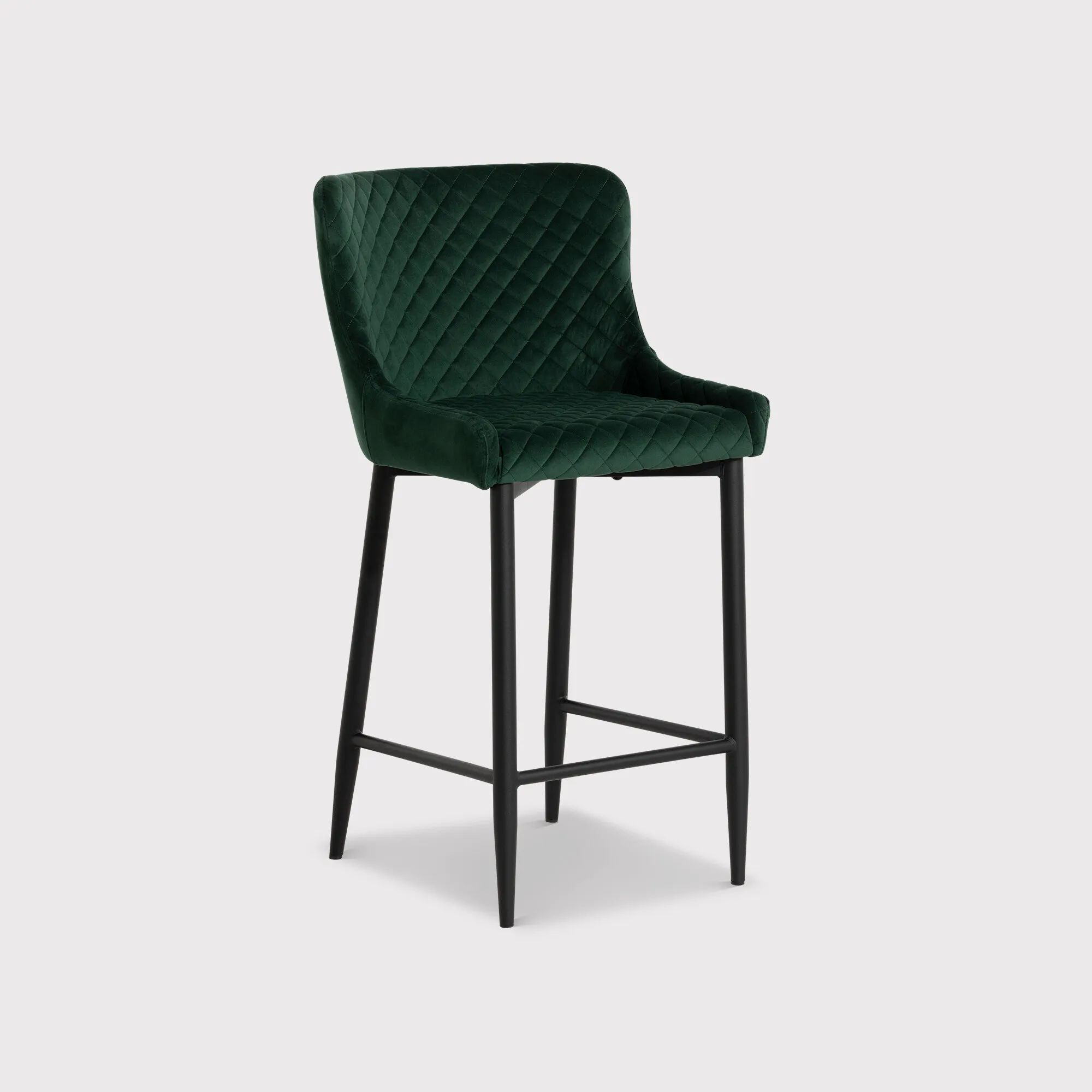Rivington Counter Stool - Green, Velvet