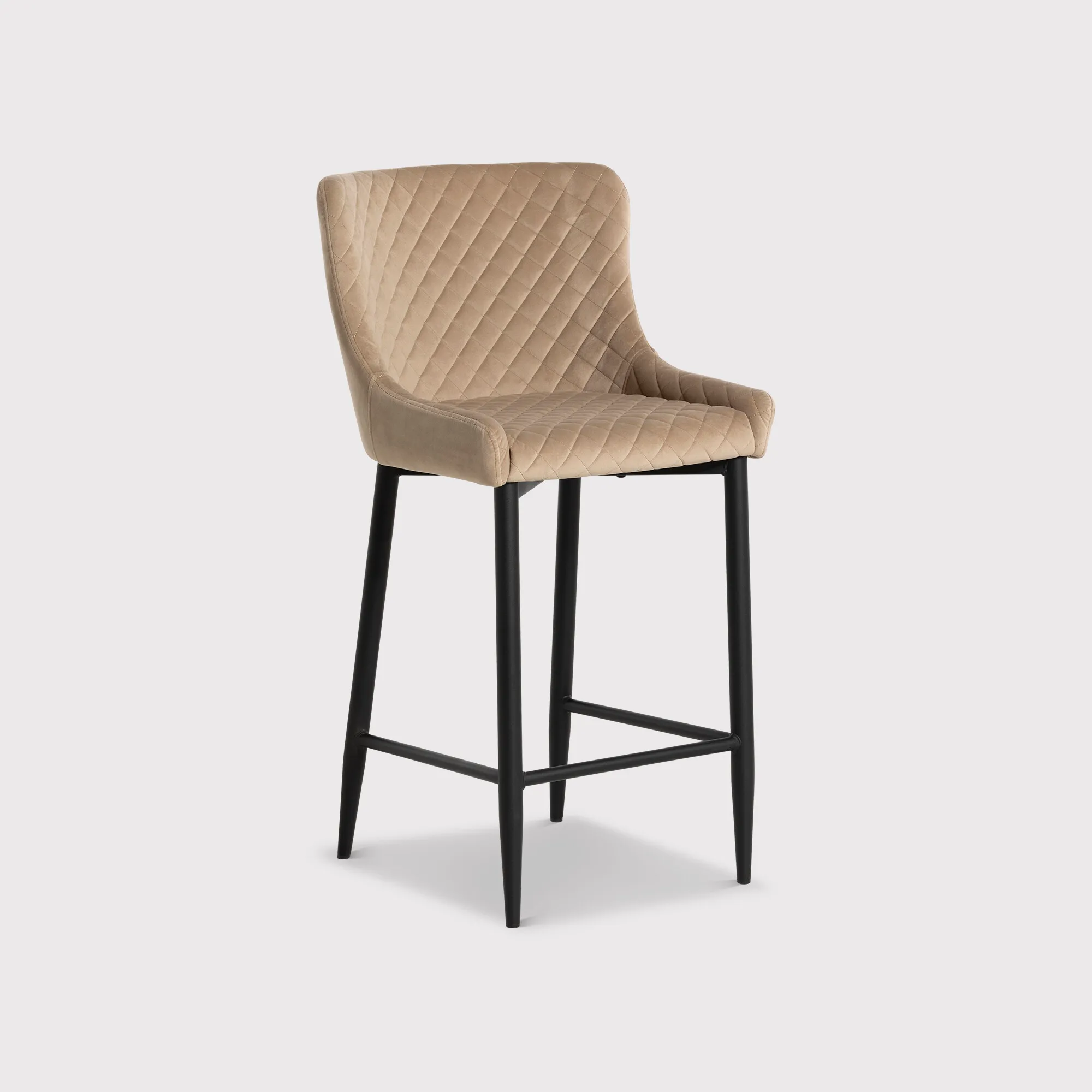 Rivington Counter Stool - Neutral, Velvet
