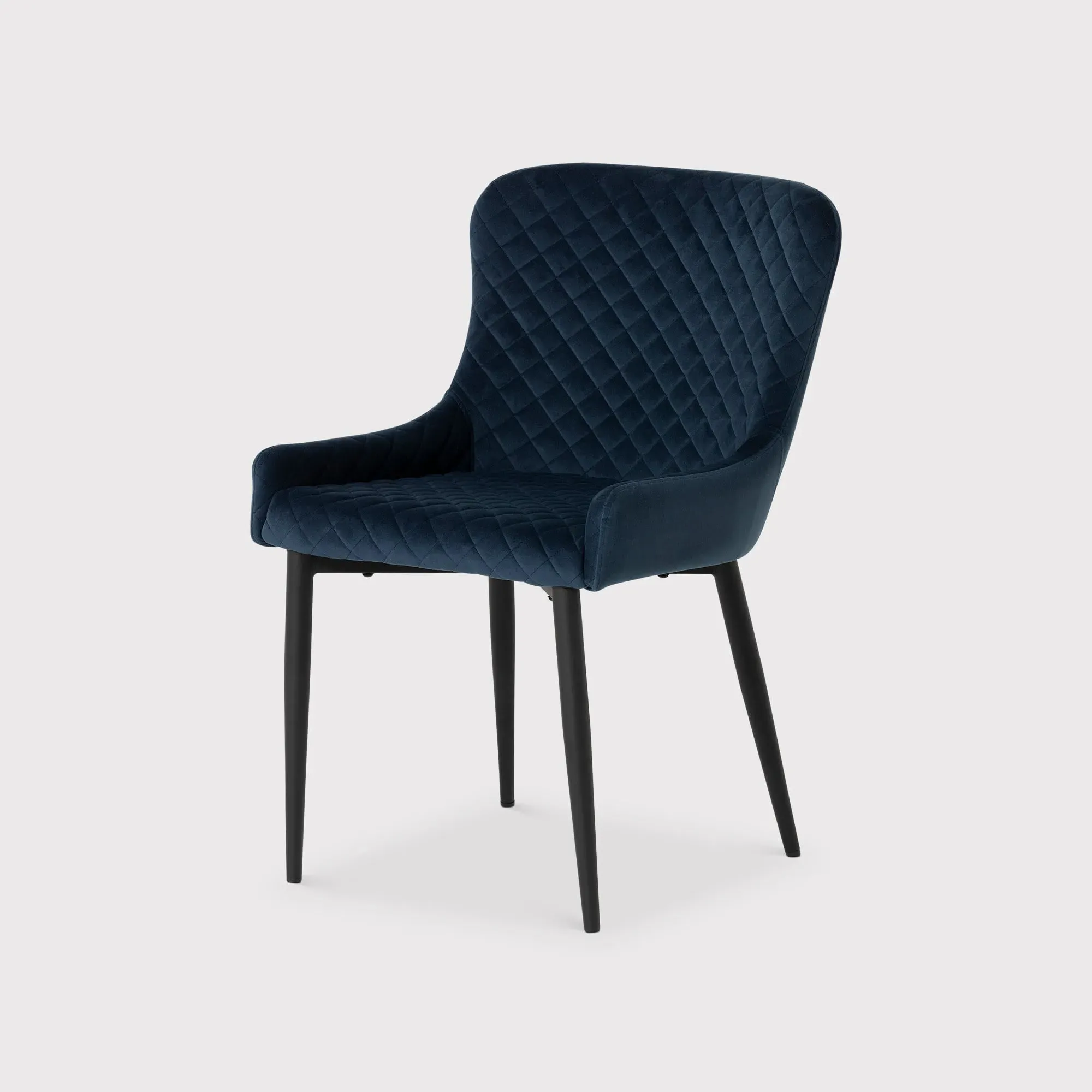 Rivington Dining Chair - Blue, Velvet