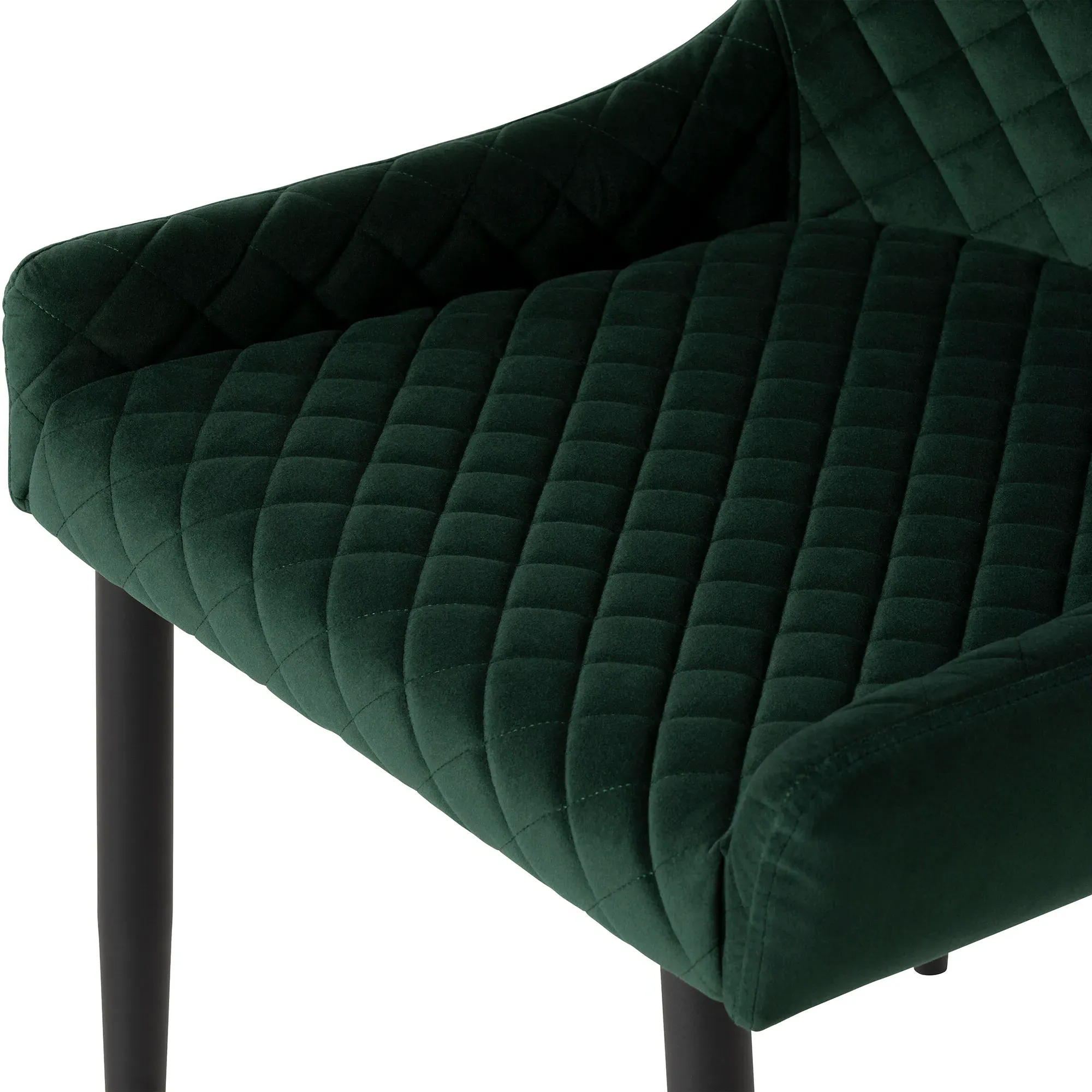 Rivington Dining Chair - Green, Velvet