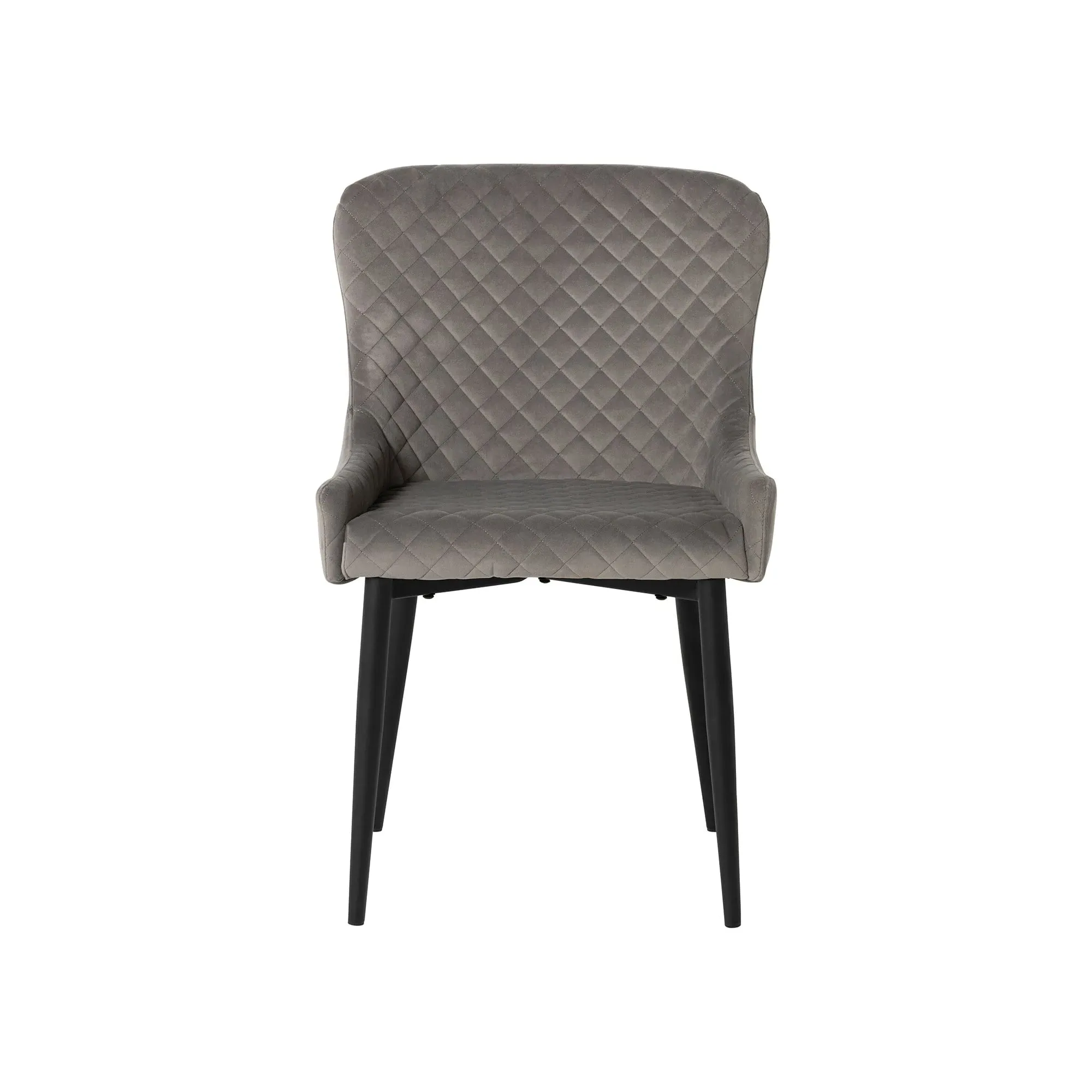 Rivington Dining Chair - Grey, Velvet