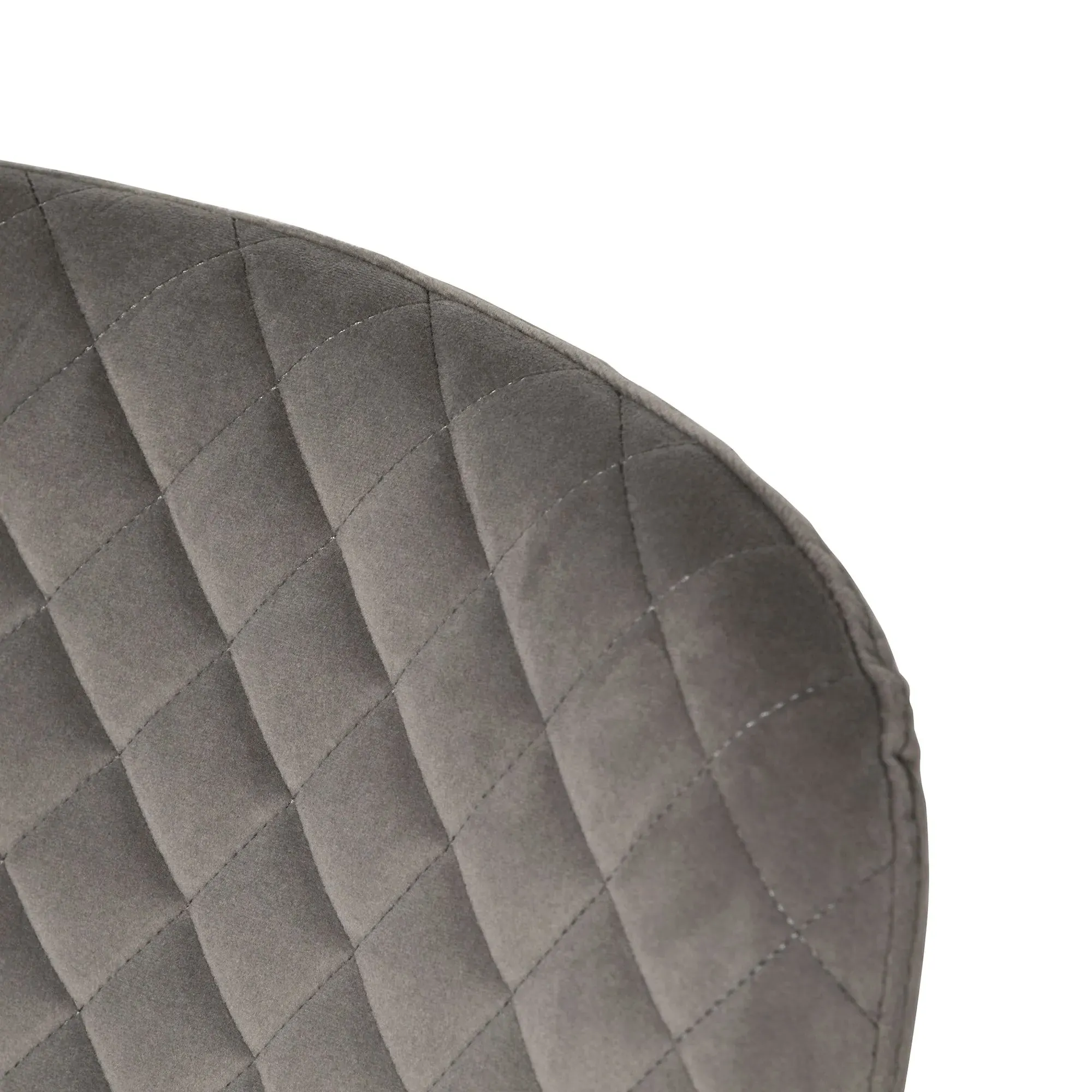 Rivington Dining Chair - Grey, Velvet