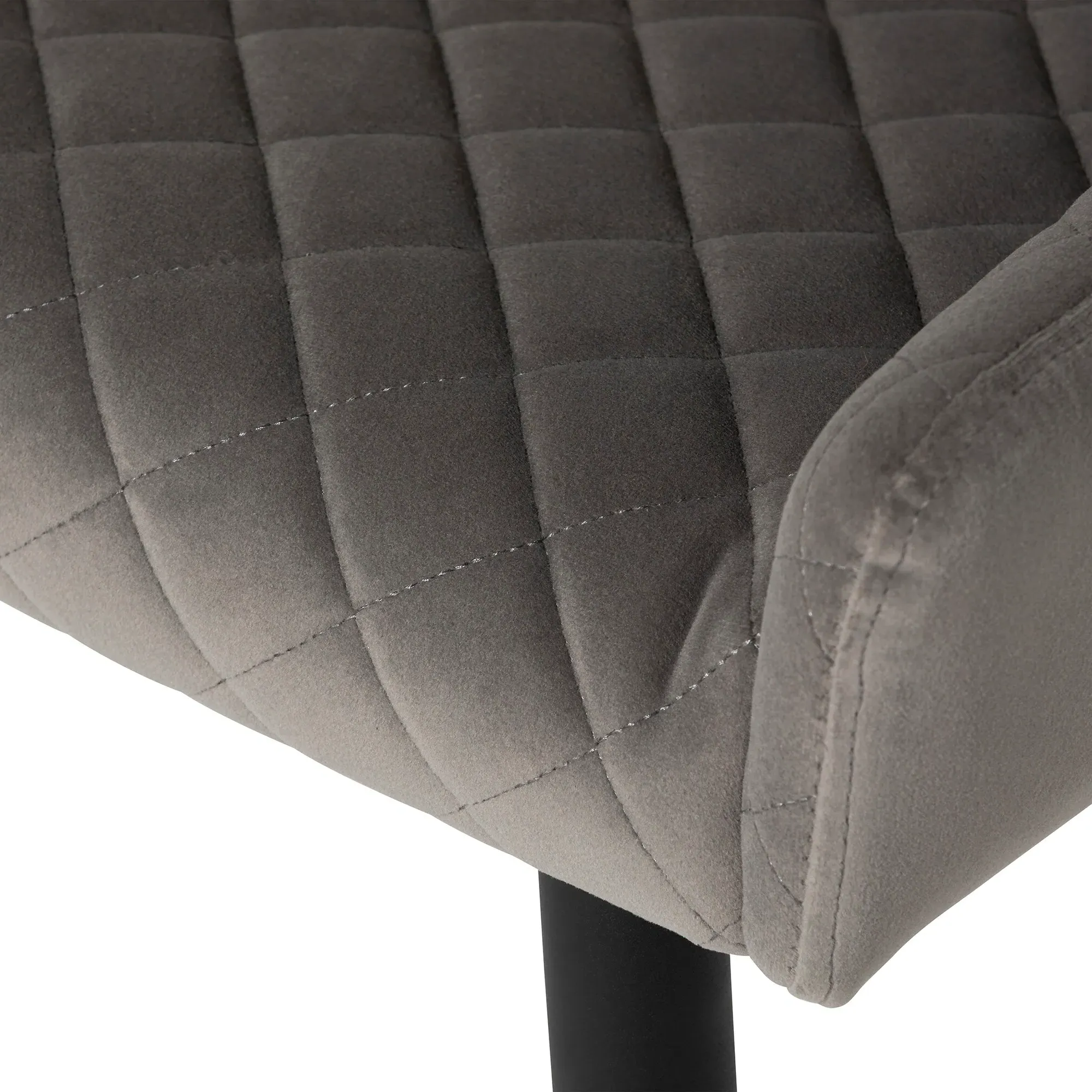 Rivington Dining Chair - Grey, Velvet