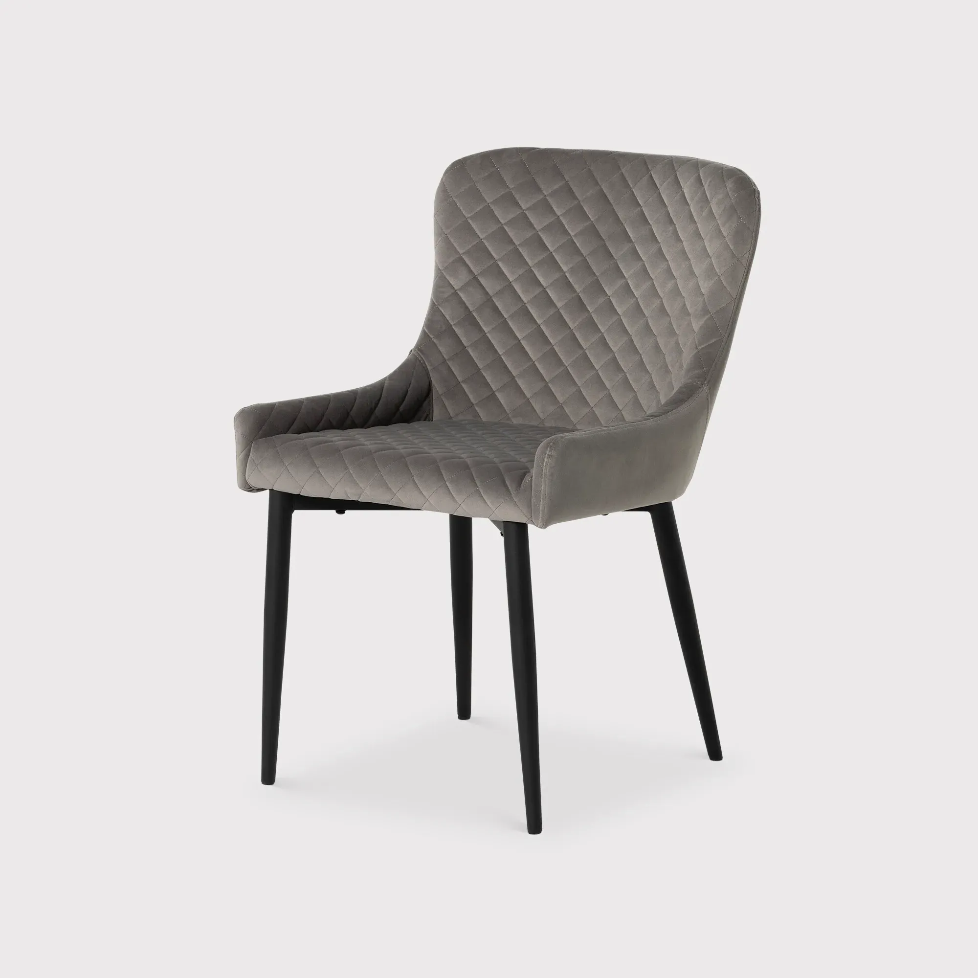 Rivington Dining Chair - Grey, Velvet