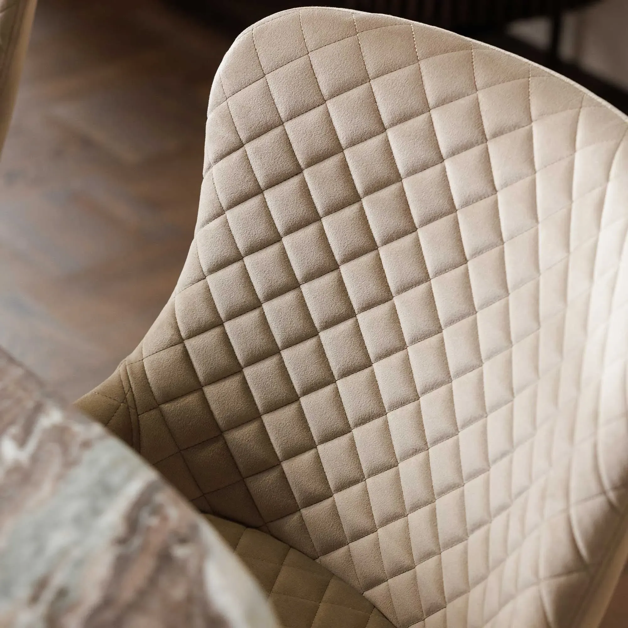 Rivington Dining Chair - Neutral, Velvet