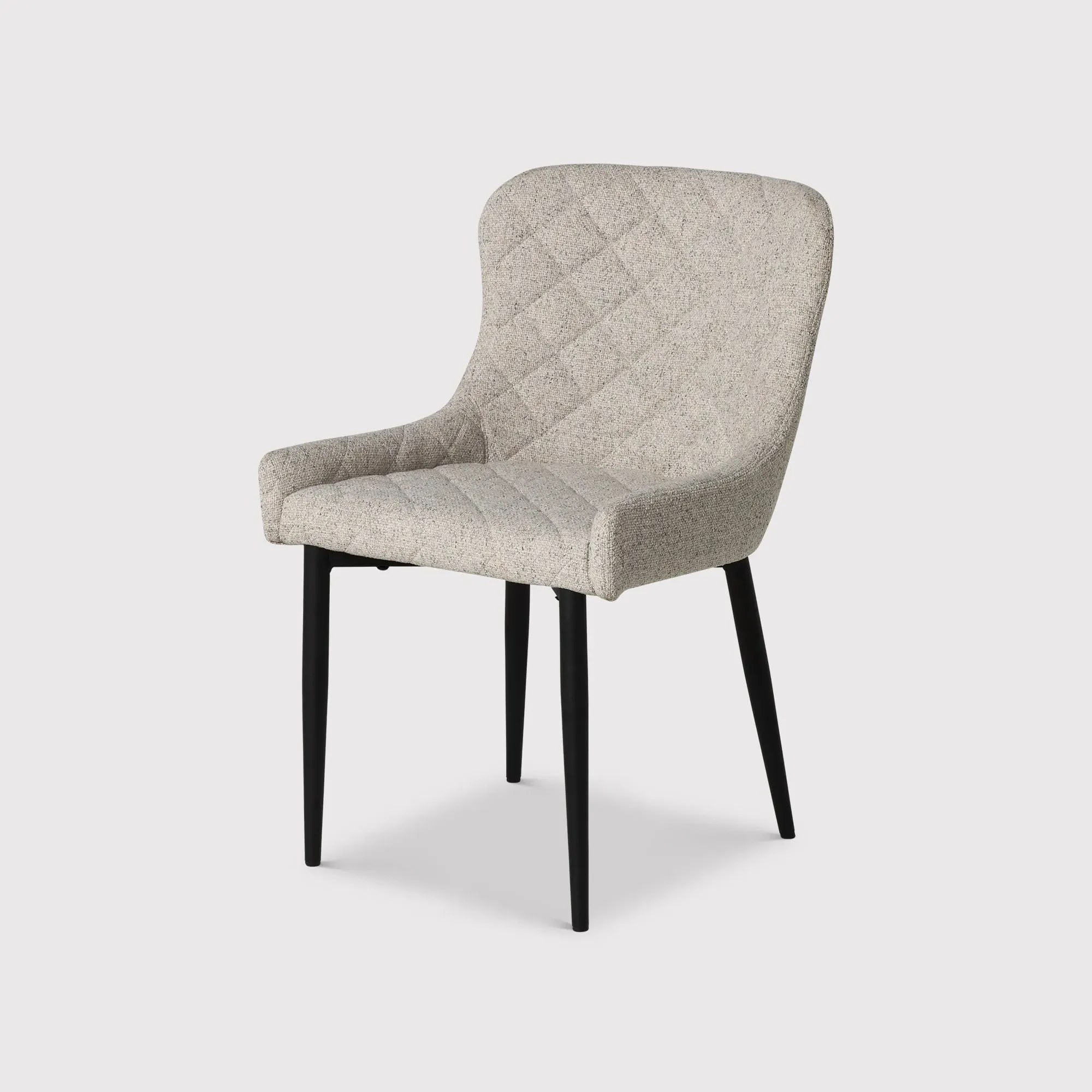 Rivington Dining Chair - White, Fabric
