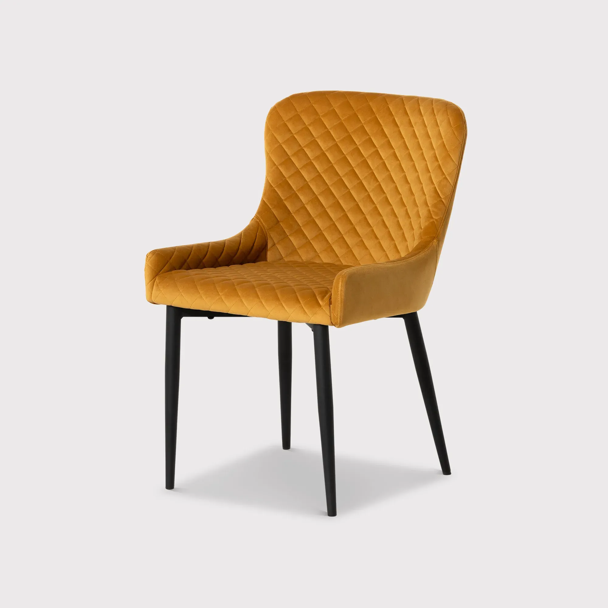 Rivington Dining Chair - Yellow, Velvet