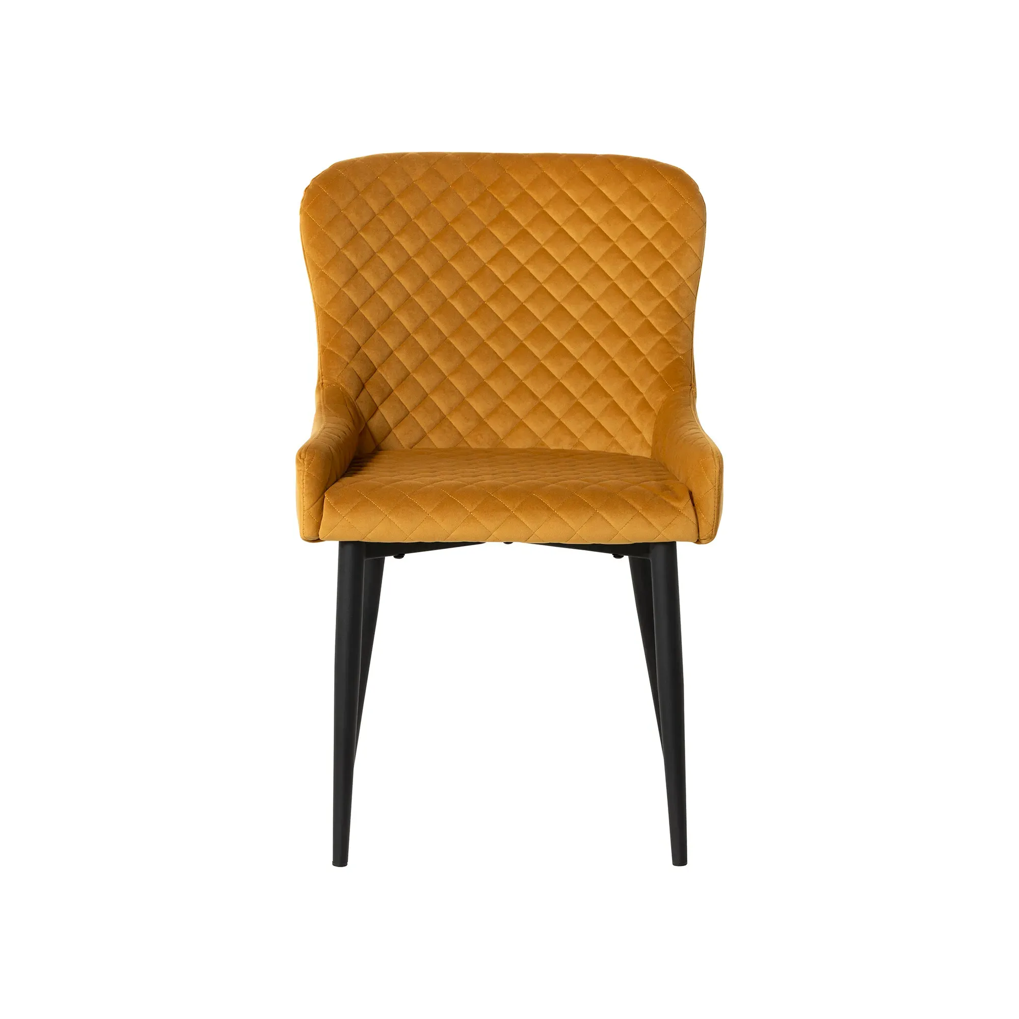 Rivington Dining Chair - Yellow, Velvet