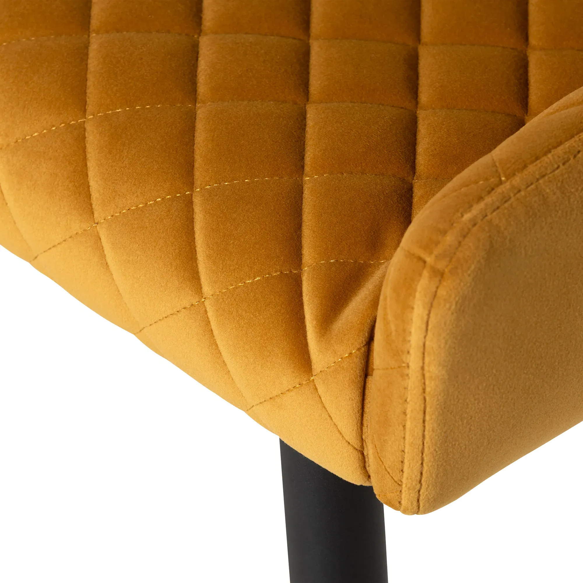 Rivington Dining Chair - Yellow, Velvet