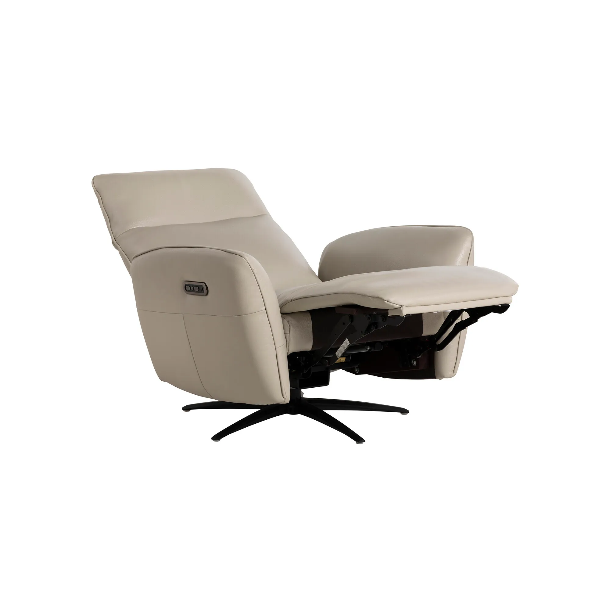 Rix Massage Power Recliner Chair - Neutral, Leather