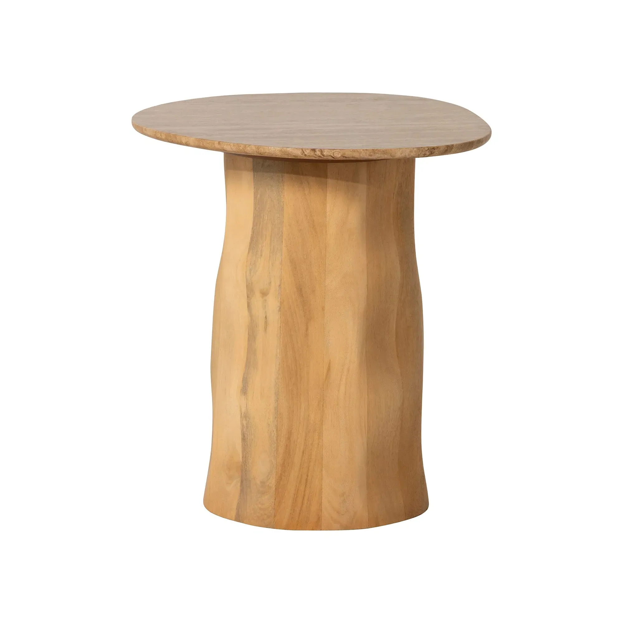 Rodin Round Side Table - Neutral, Mango Wood