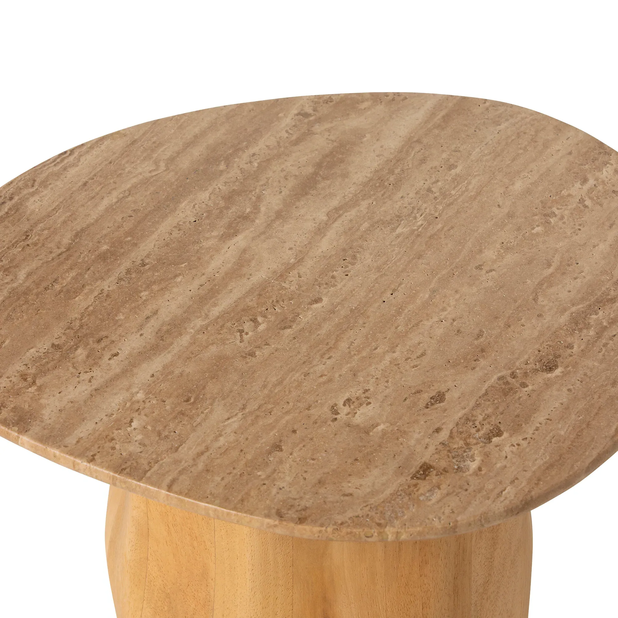 Rodin Round Side Table - Neutral, Mango Wood