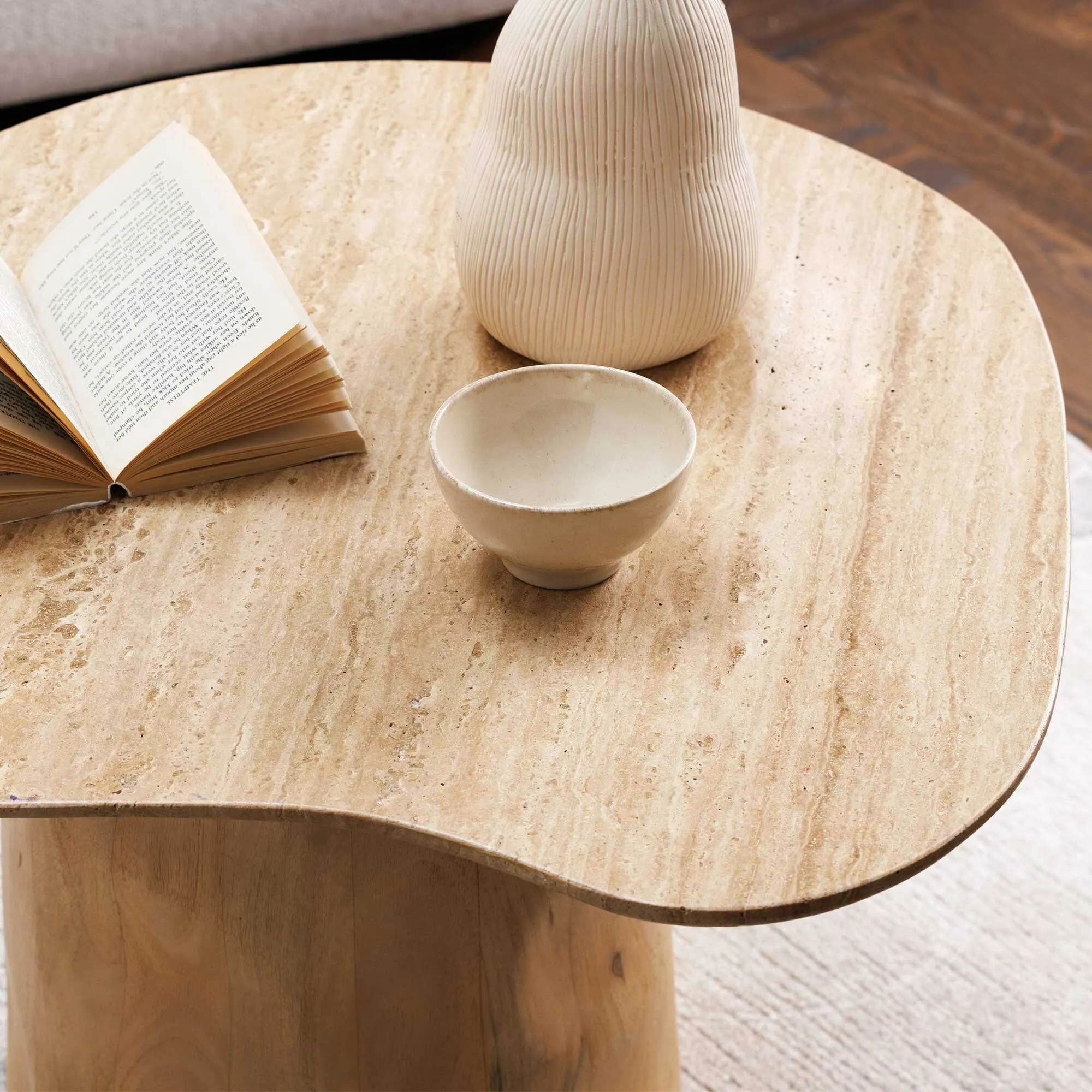 Rodin Round Side Table - Neutral, Mango Wood