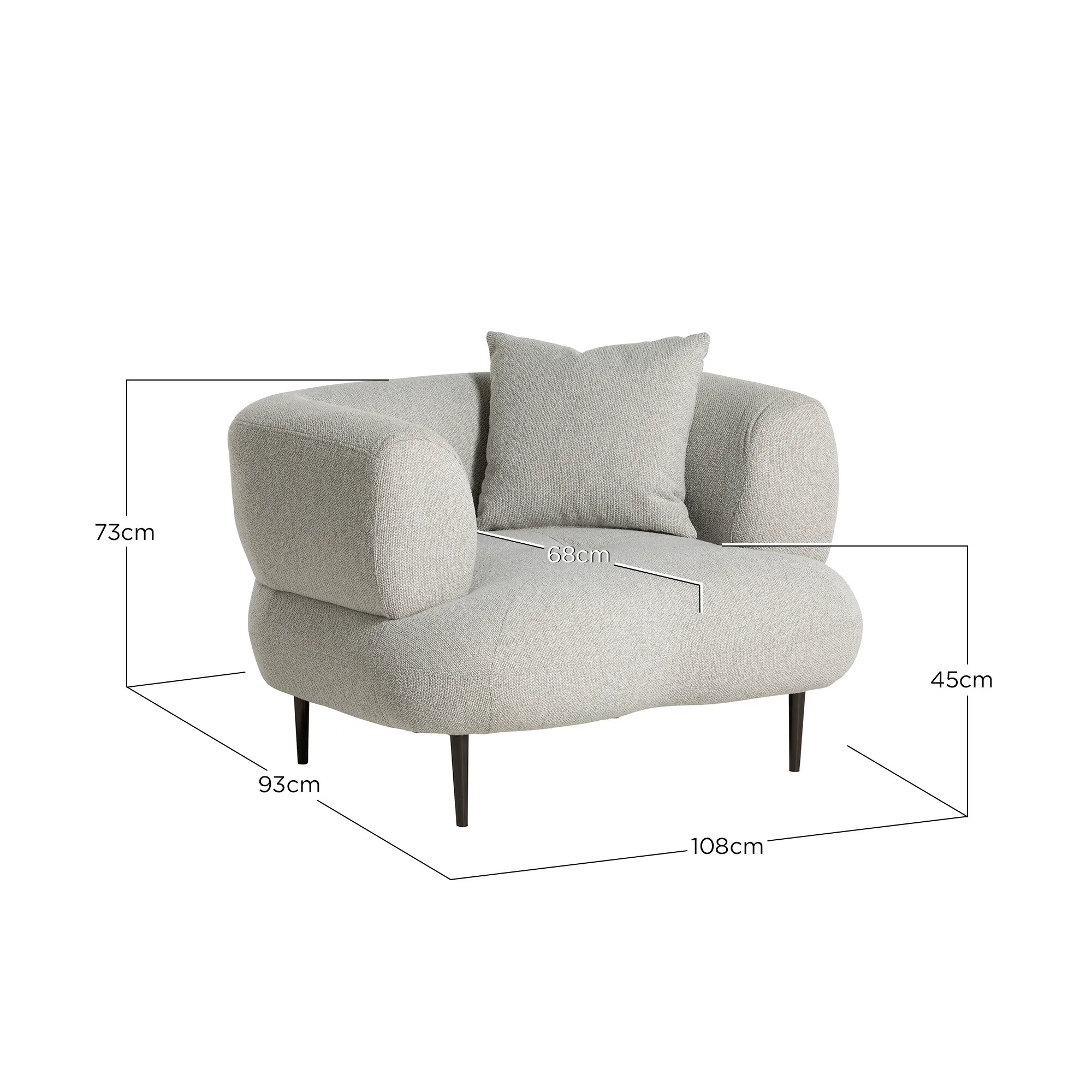 Romolo Armchair - Fabric