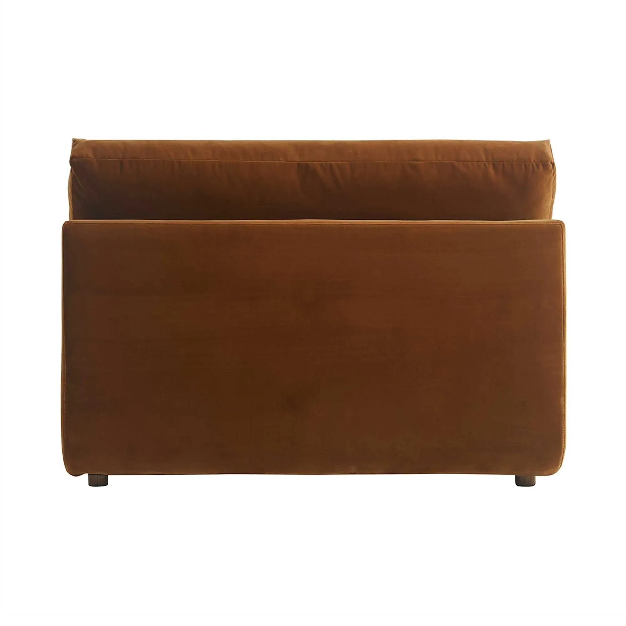 Romulas 1-Seater Modular Sofa - Brown, Velvet