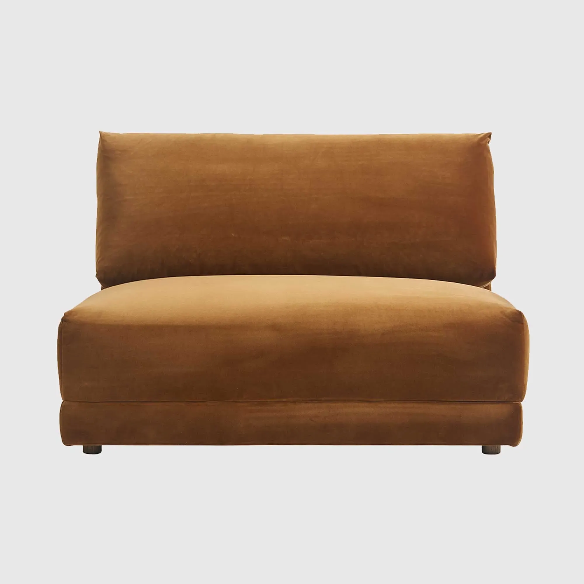 Romulas 1-Seater Modular Sofa - Brown, Velvet image