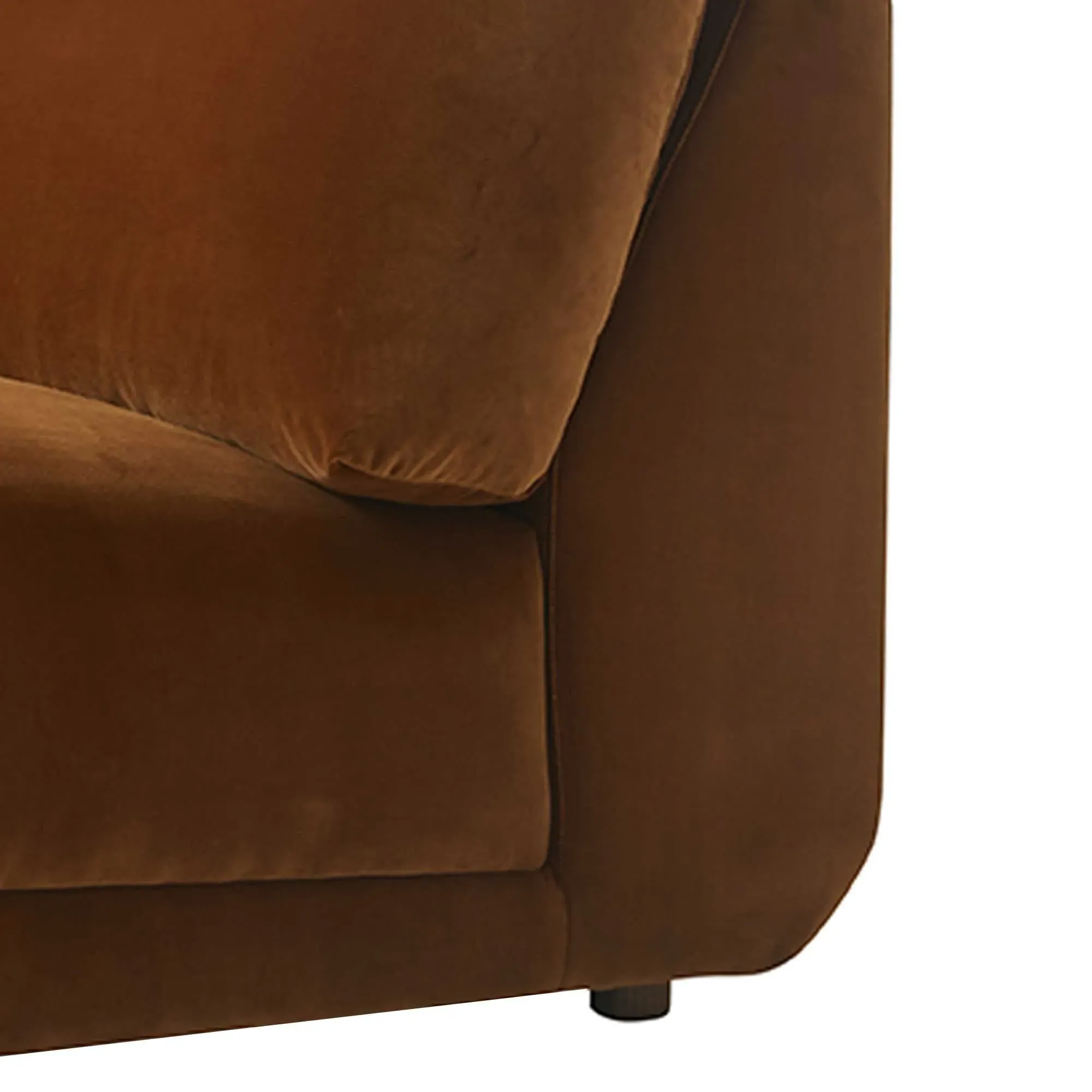 Romulas Corner Modular Sofa - Brown, Velvet