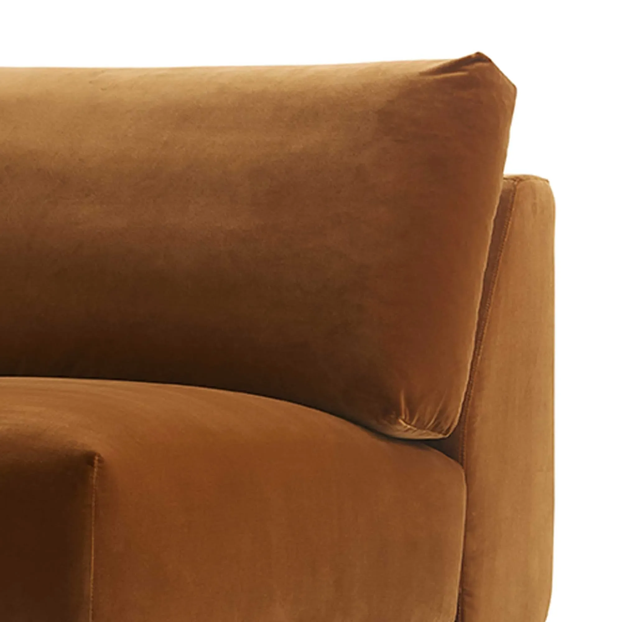 Romulas Corner Modular Sofa - Brown, Velvet