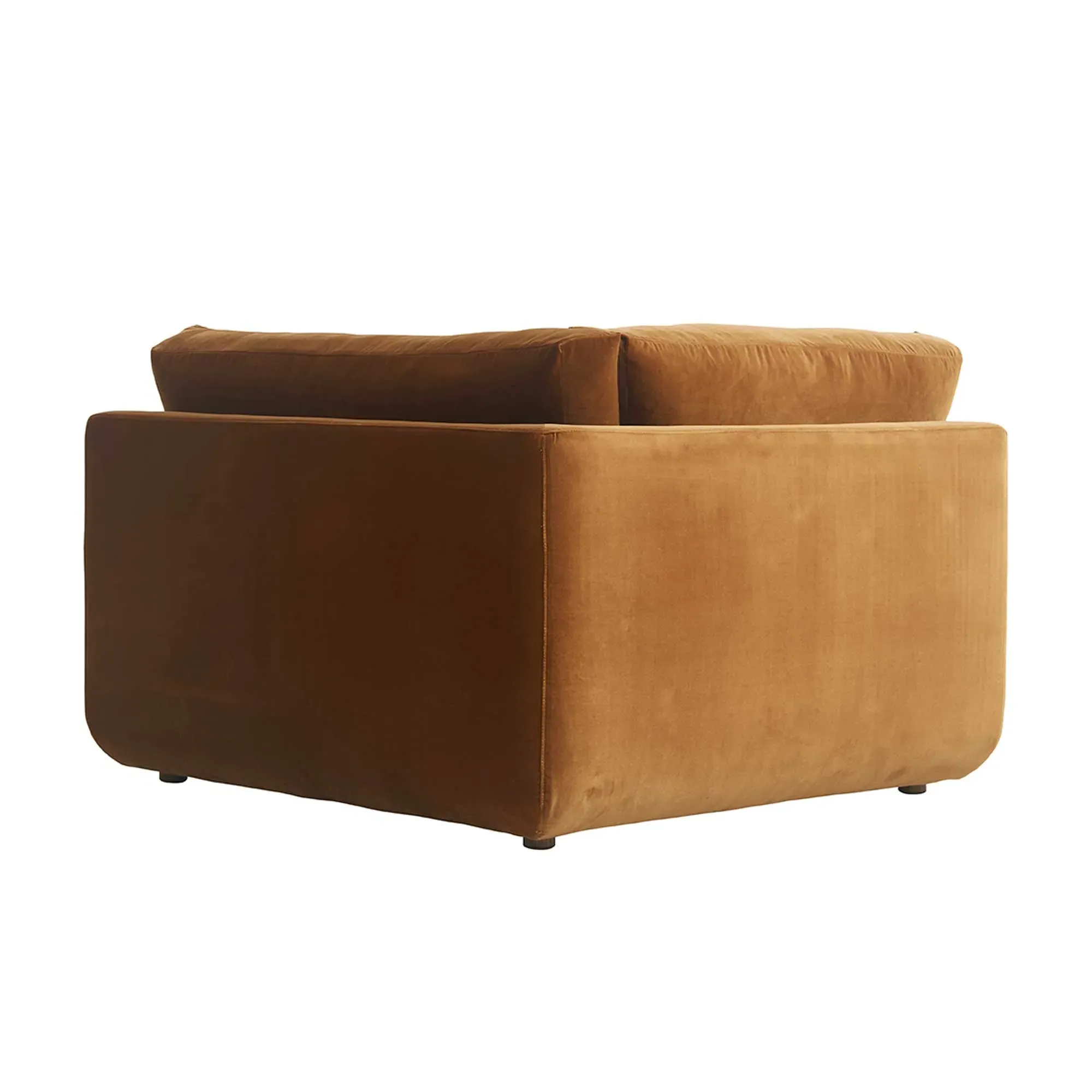 Romulas Corner Modular Sofa - Brown, Velvet