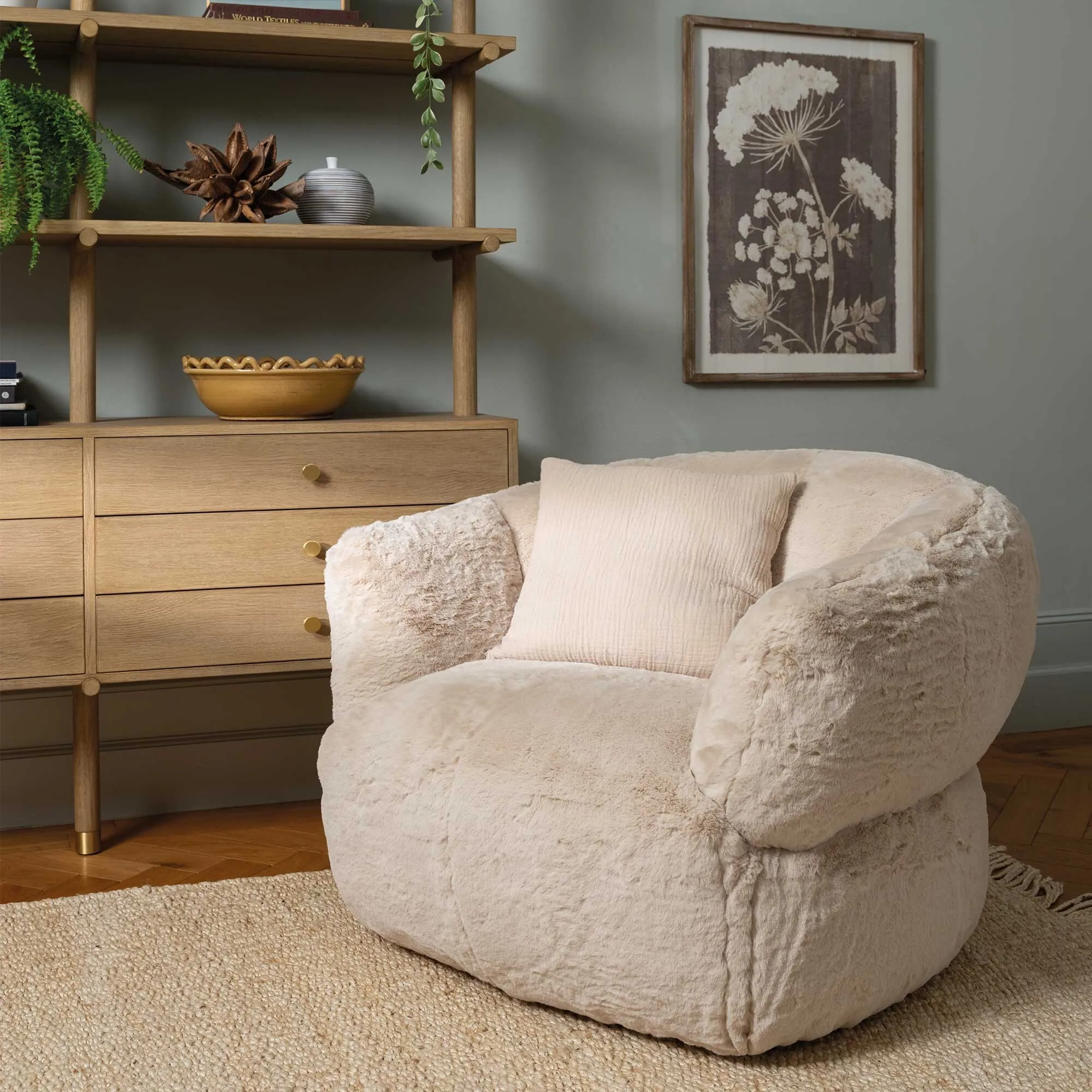 Rosalie Swivel Armchair - Neutral