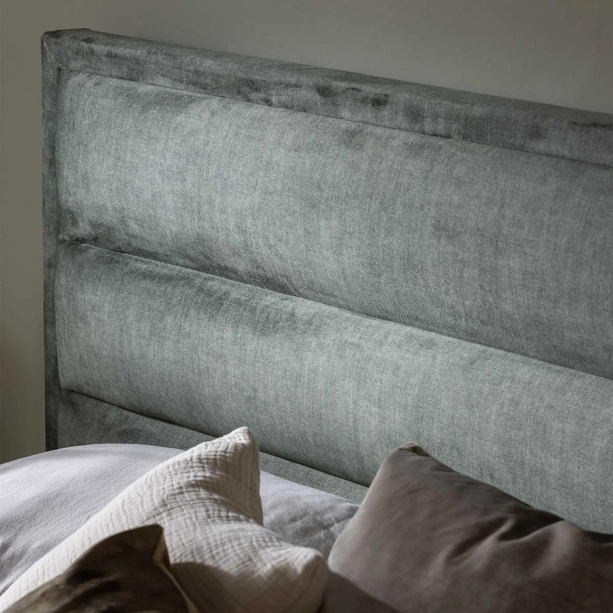 Rothbury Double Ottoman Bed with Headboard - Green