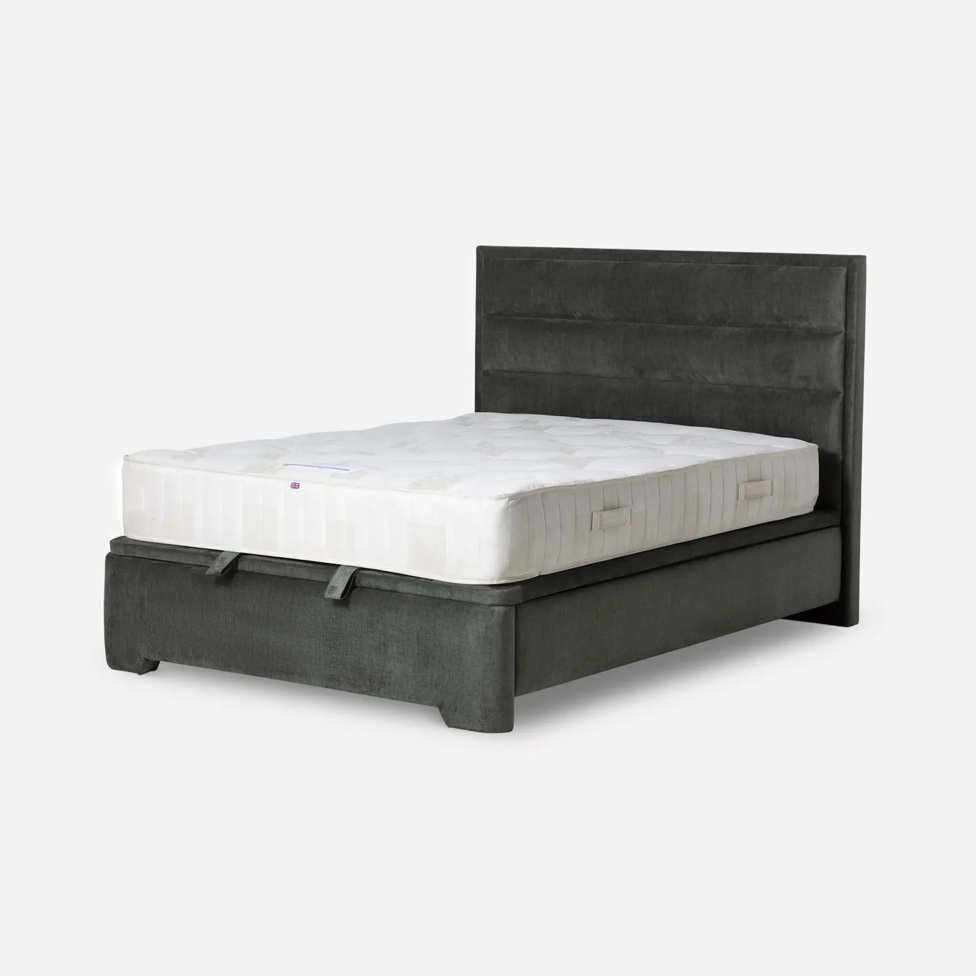 Rothbury Double Ottoman Bed with Headboard - Green image