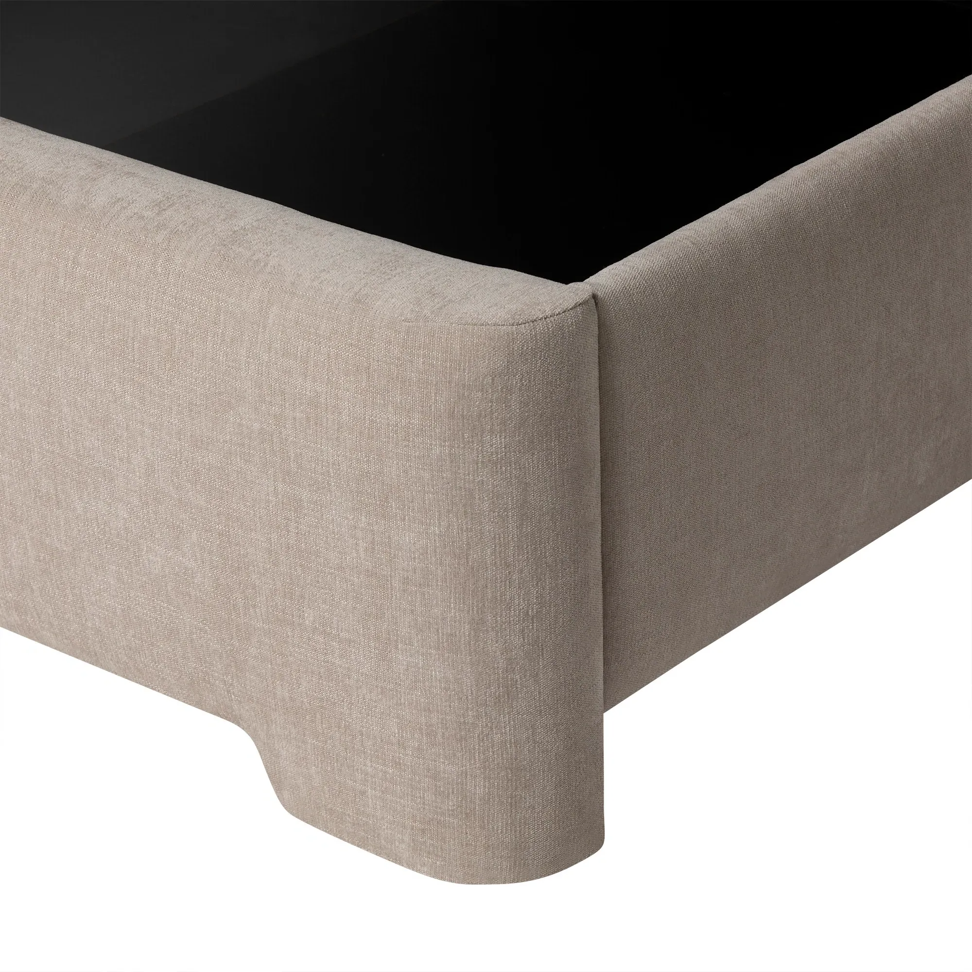 Rothbury Double Ottoman Bed with Headboard - Neutral