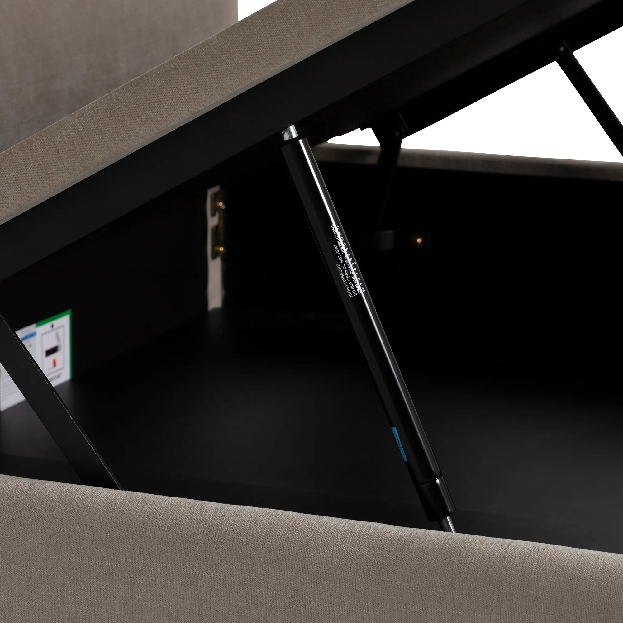 Rothbury Double Ottoman Bed with Headboard - Neutral